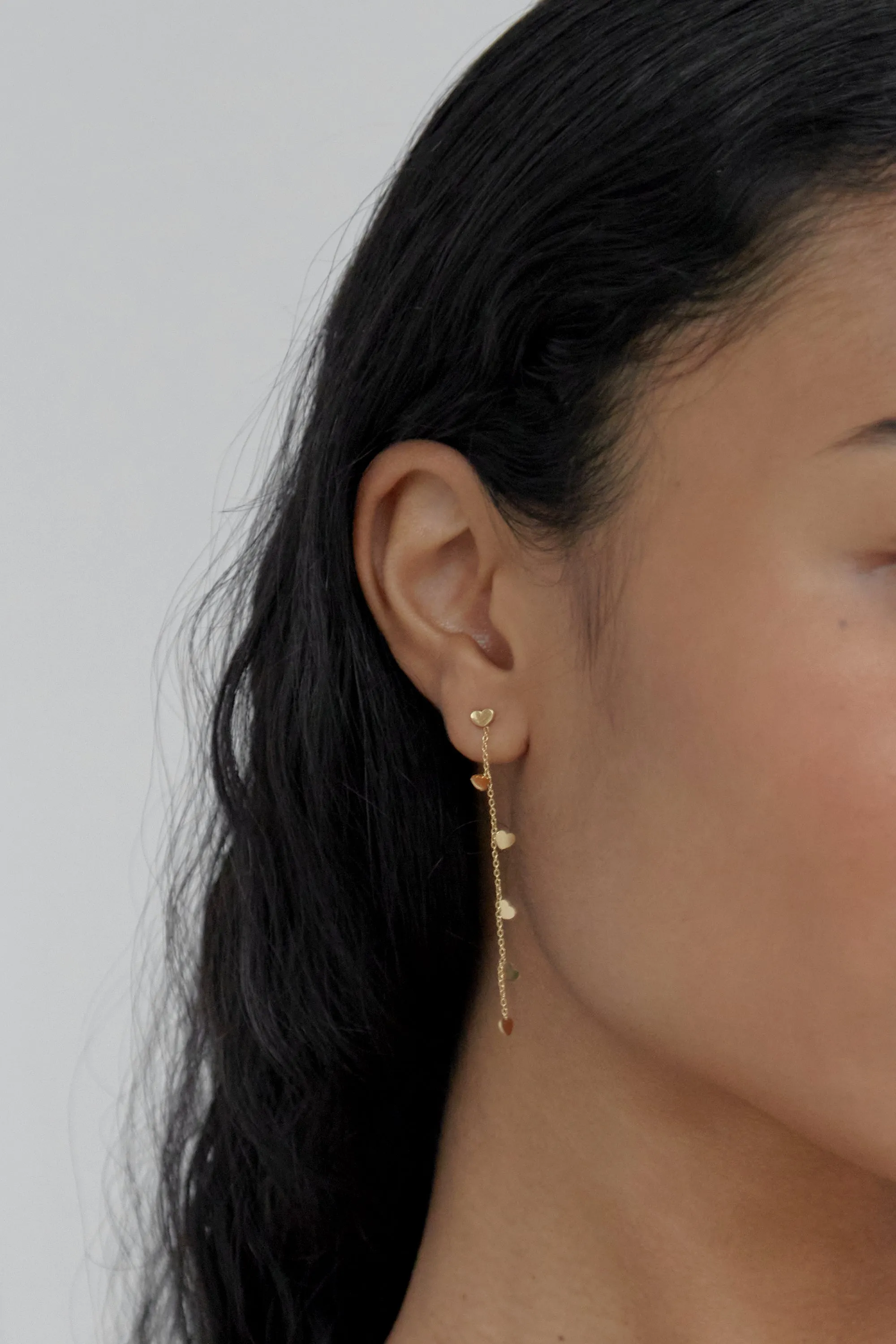 HEART CHAIN EARRING sold by OAK AND FORT product image thumbnail 3