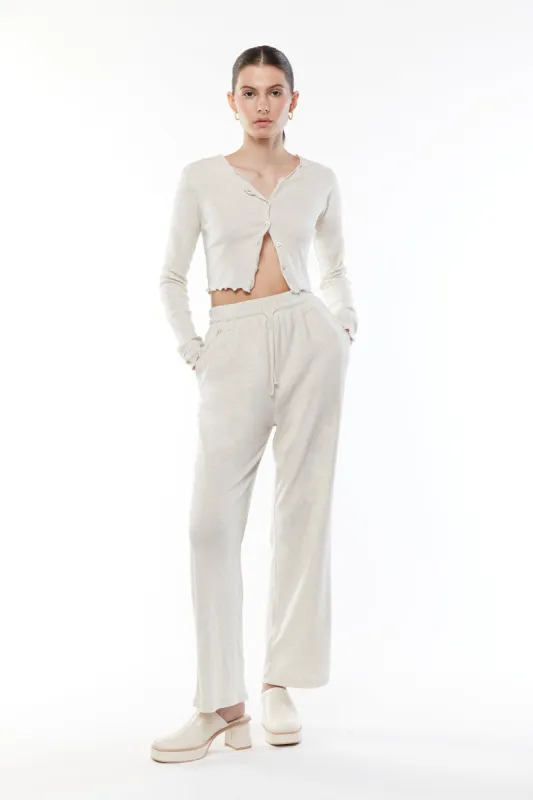 BUTTONED LONG SLEEVE AND STRAIGHT LEG PANT SET sold by OAK AND FORT