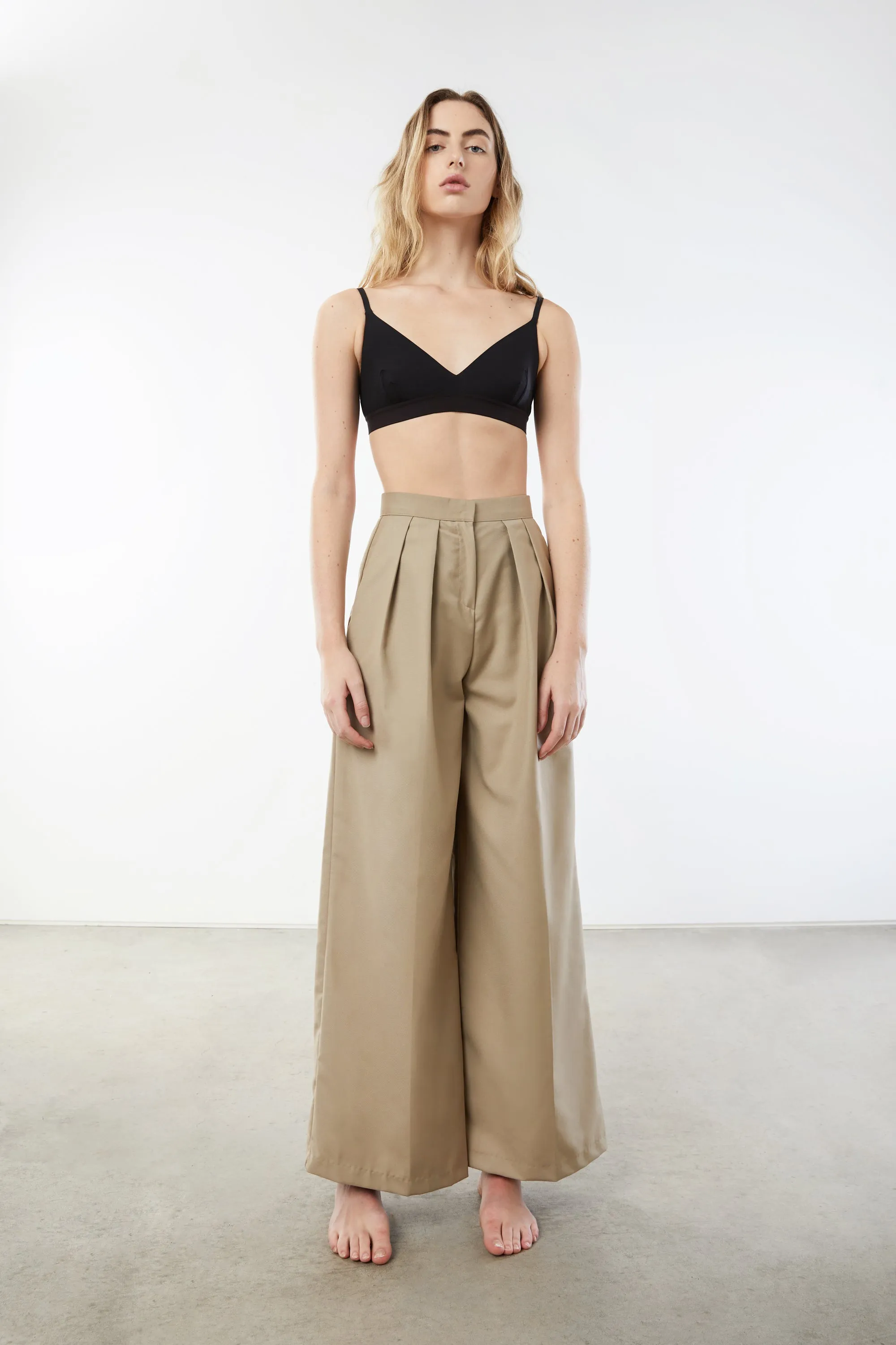 WIDE LEG PANT WITH PLEATS sold by OAK AND FORT