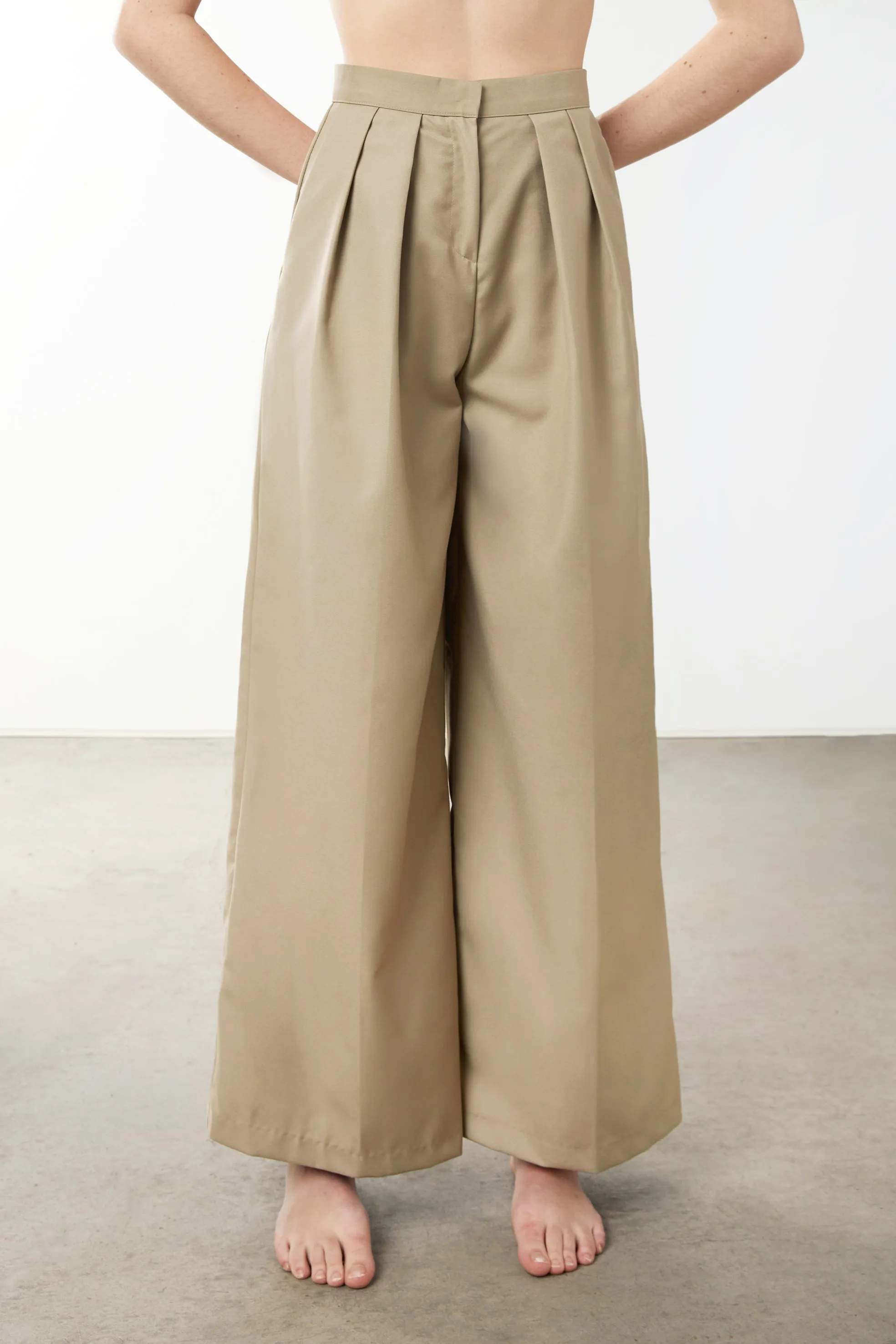 WIDE LEG PANT WITH PLEATS sold by OAK AND FORT product image thumbnail 2