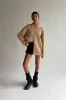COLLARED RIB-KNIT CARDIGAN sold by OAK AND FORT