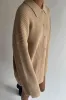 COLLARED RIB-KNIT CARDIGAN sold by OAK AND FORT