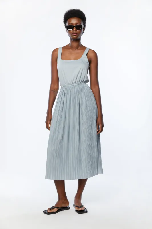 PLEATED MIDI DRESS sold by OAK AND FORT
