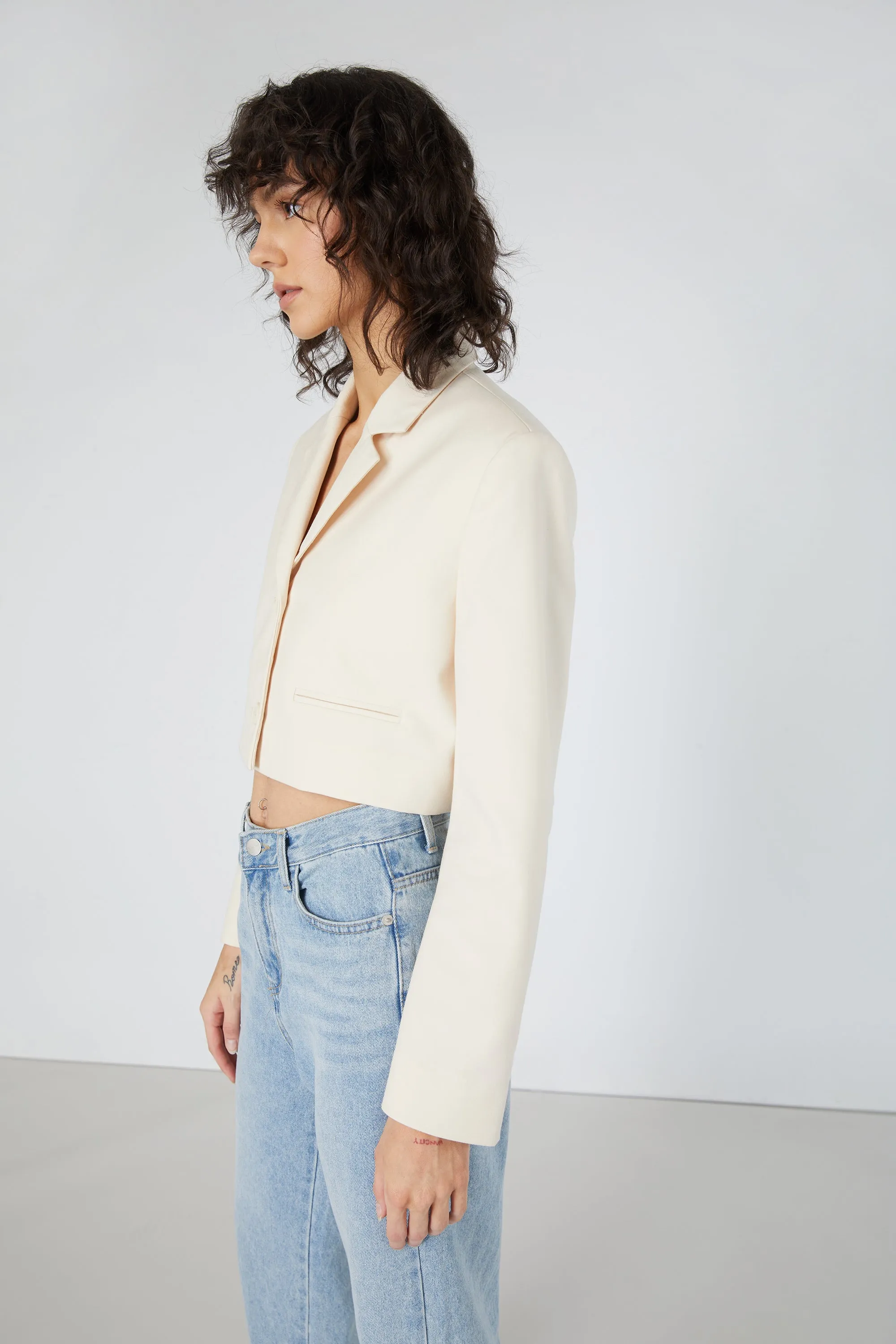 CROPPED BLAZER sold by OAK AND FORT product image thumbnail 3