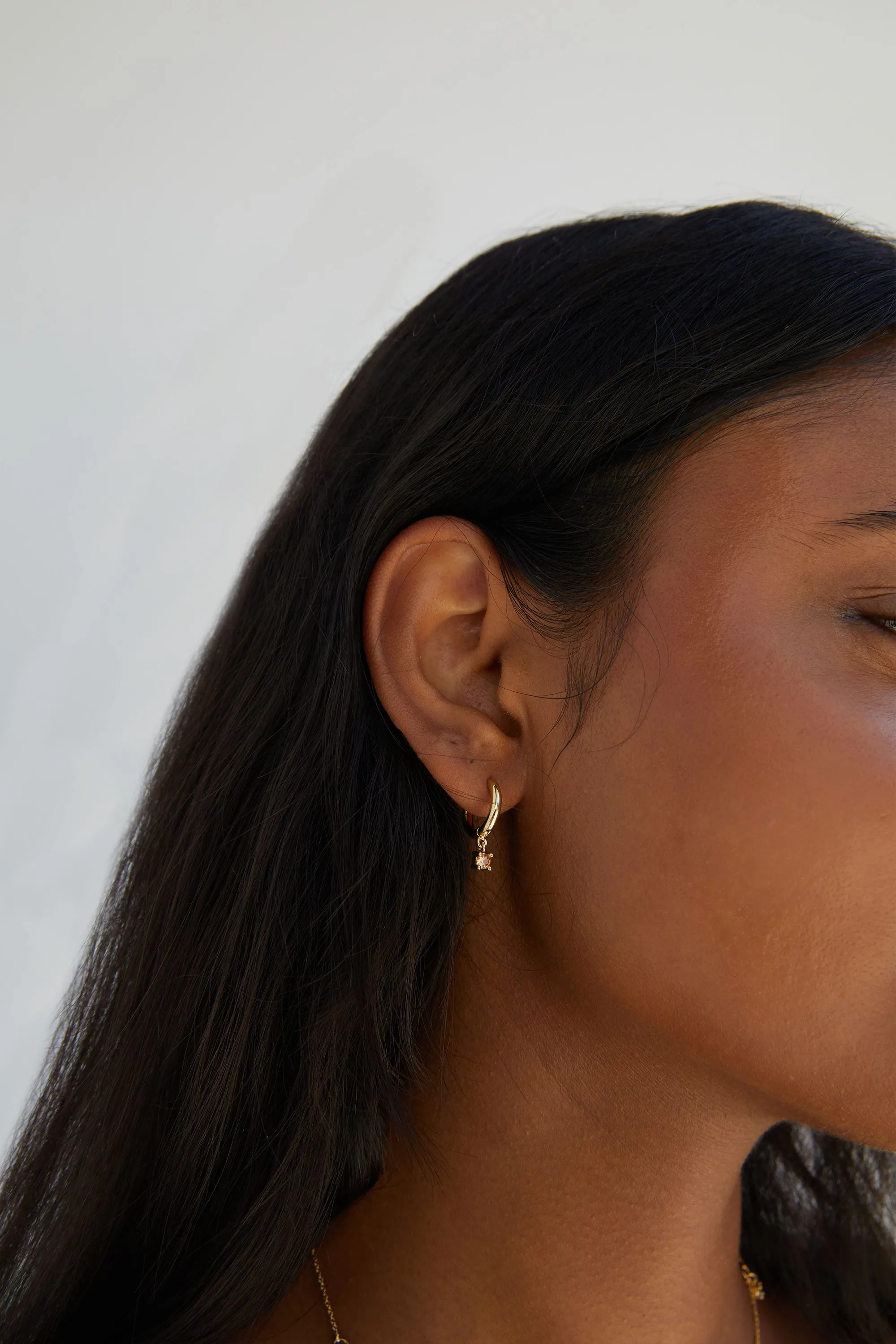 GEM DROP HOOPS sold by OAK AND FORT product image thumbnail 3