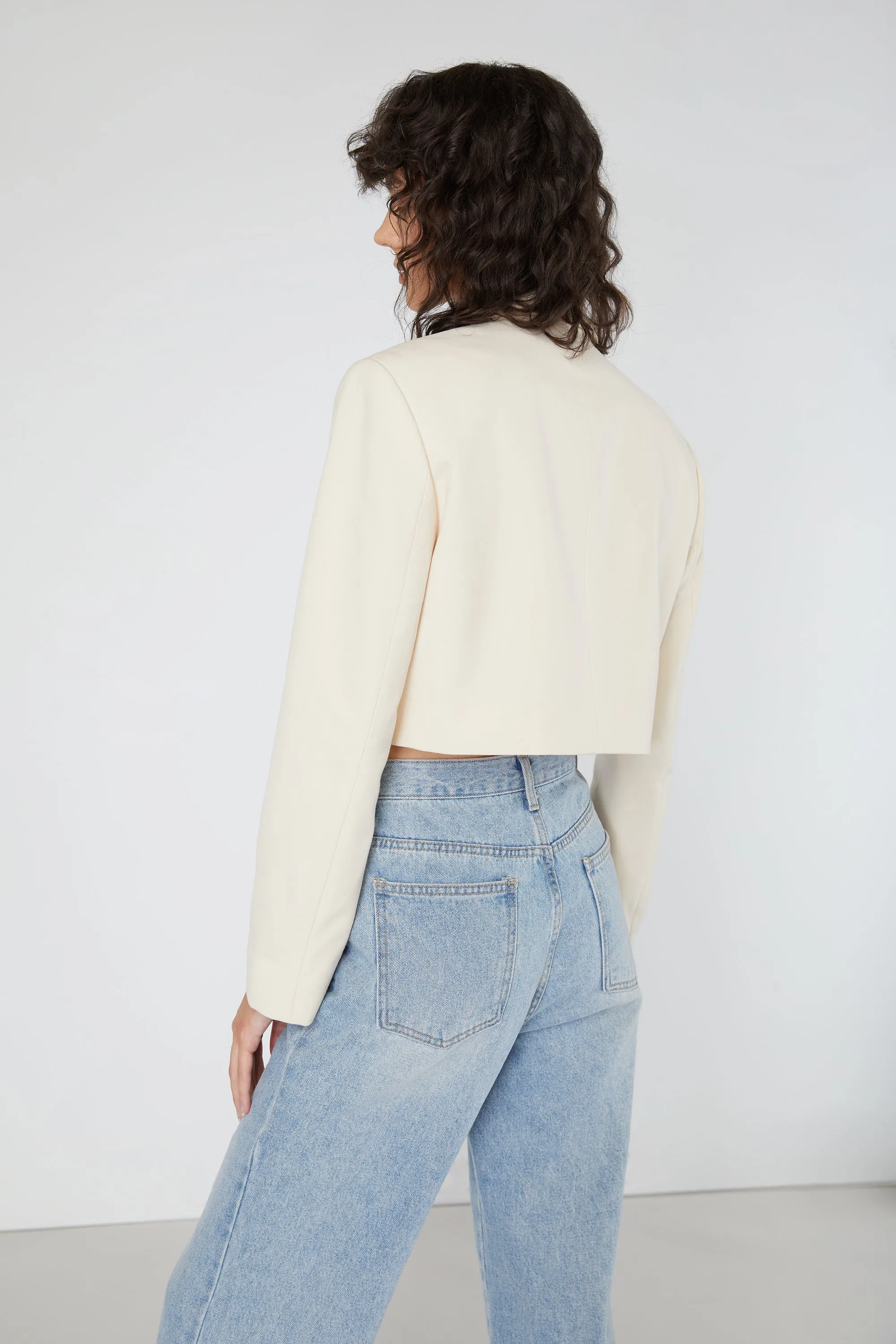 CROPPED BLAZER sold by OAK AND FORT product image thumbnail 4
