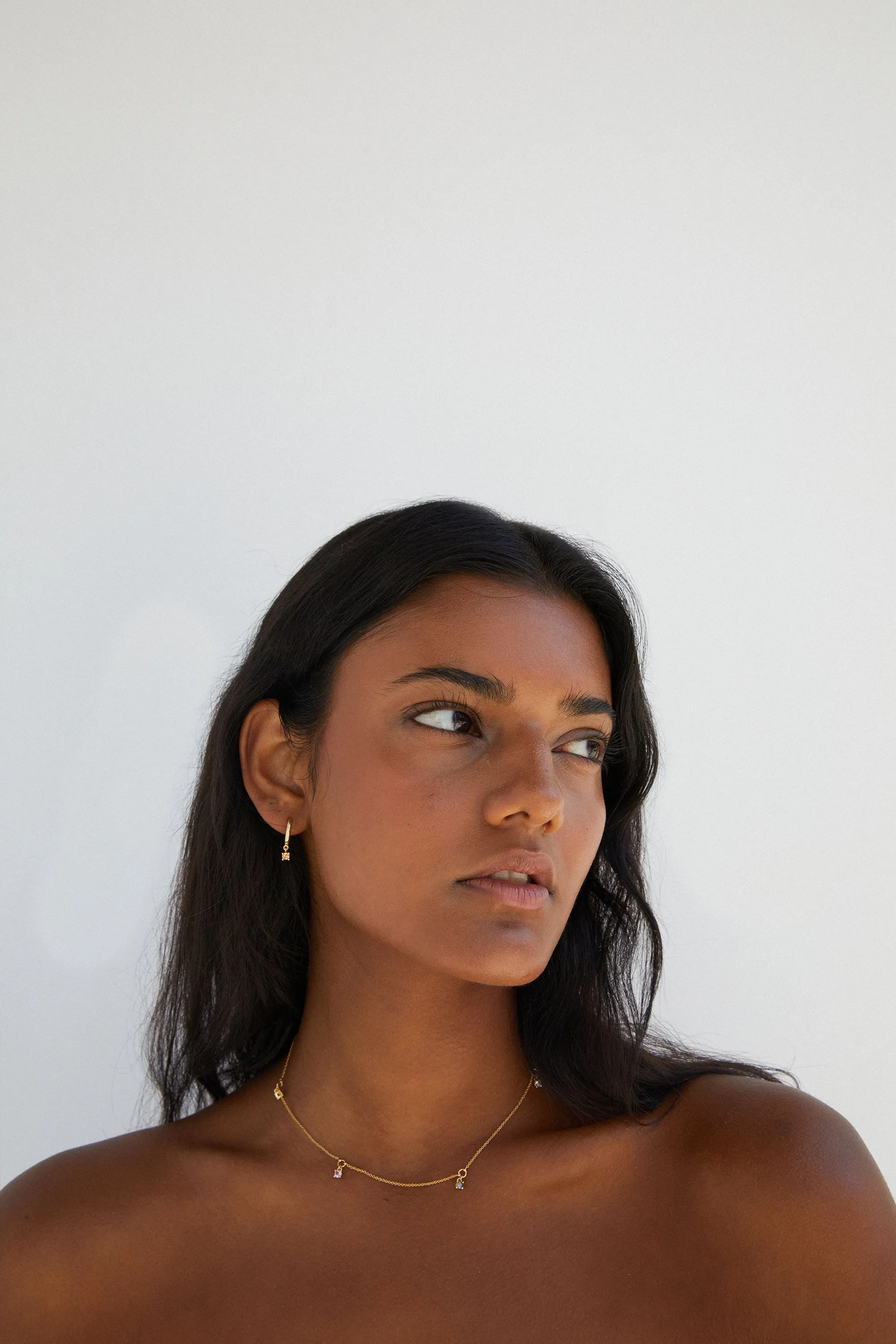 GEM DROP HOOPS sold by OAK AND FORT product image thumbnail 2