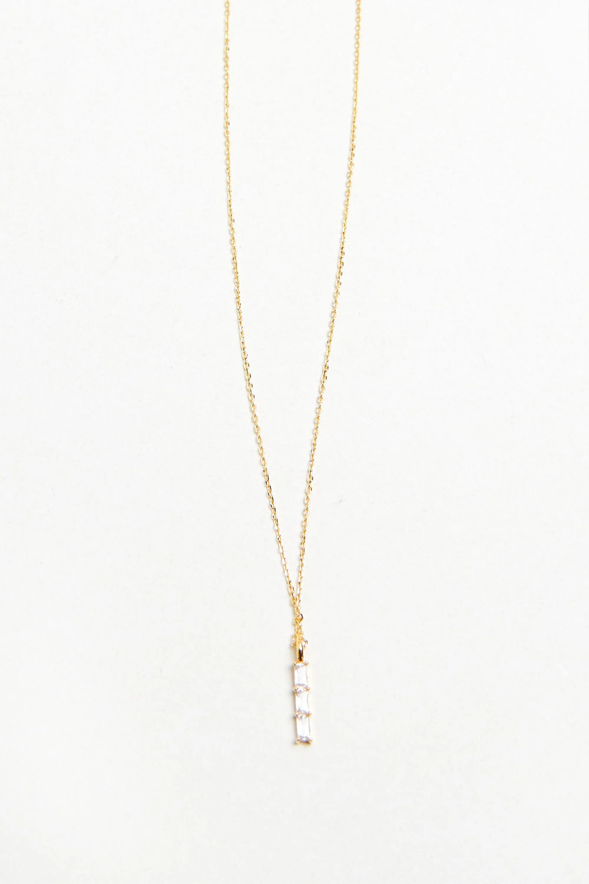 NECKLACE WITH STONED BAR PENDANT sold by OAK AND FORT product image thumbnail 2