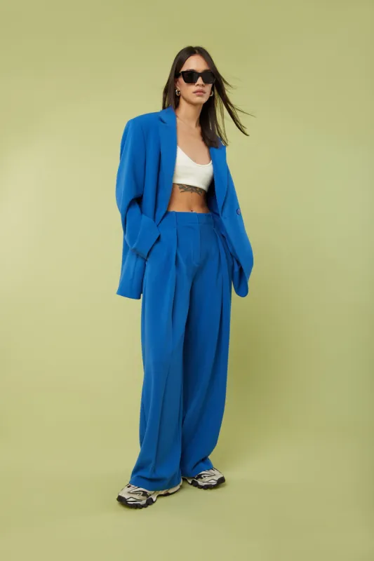 WIDE LEG PANT WITH FRONT PLEAT sold by OAK AND FORT