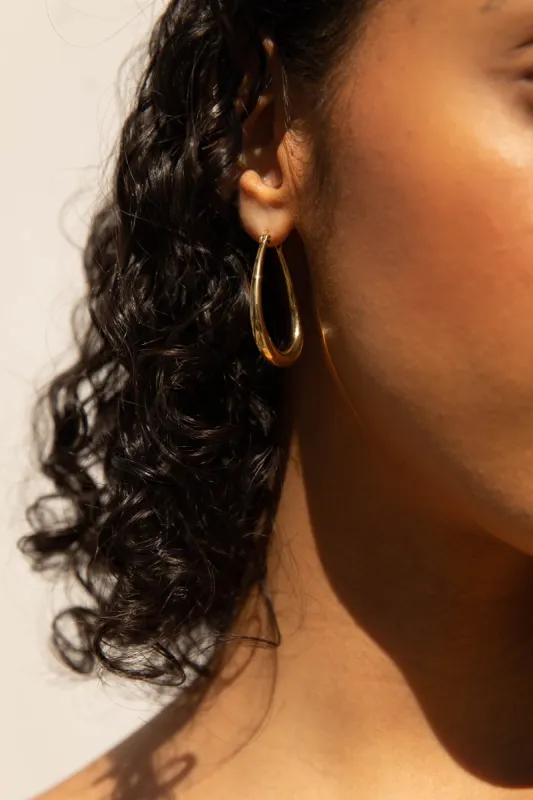 LARGE TEAR DROP HOOPS sold by OAK AND FORT