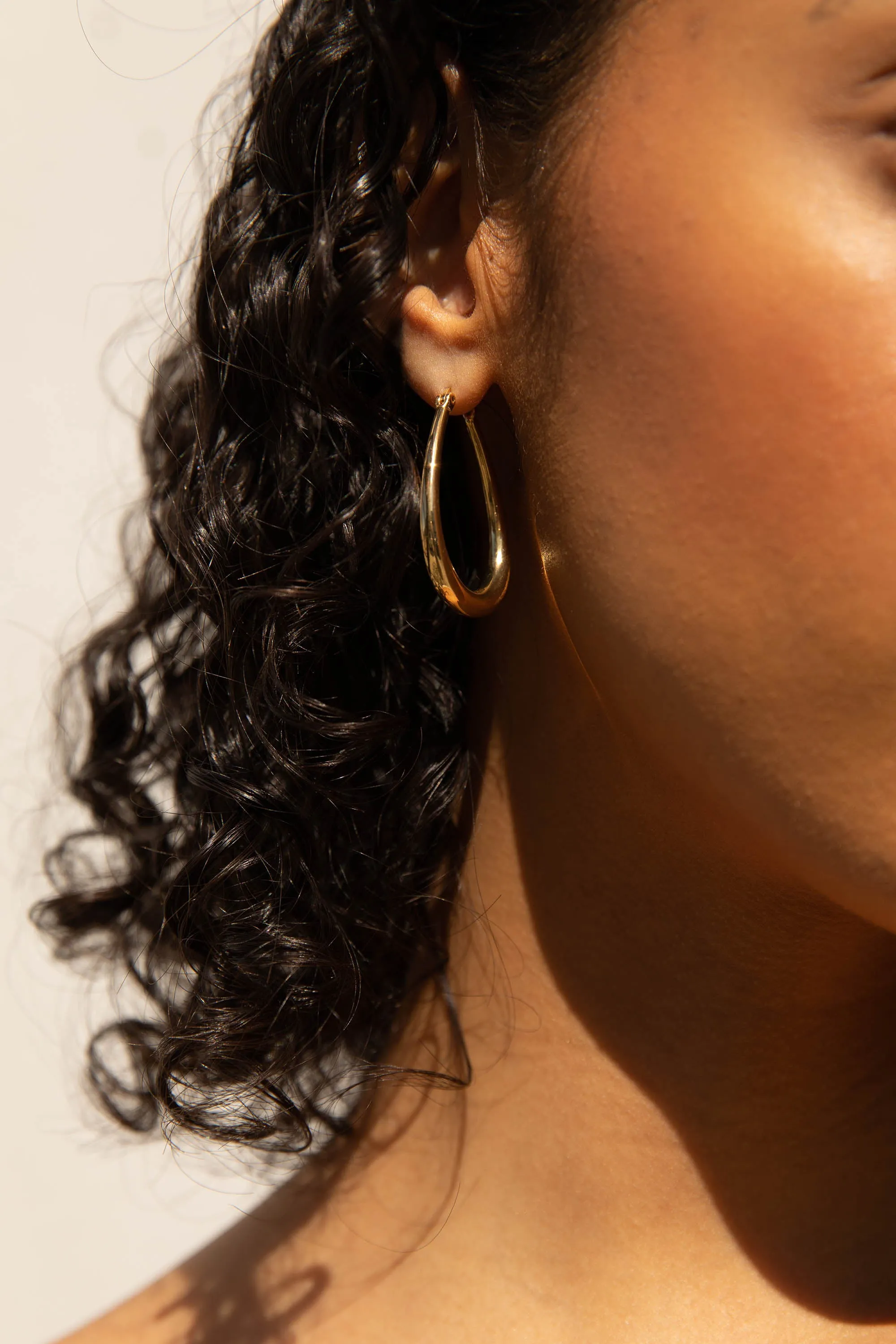 LARGE TEAR DROP HOOPS sold by OAK AND FORT