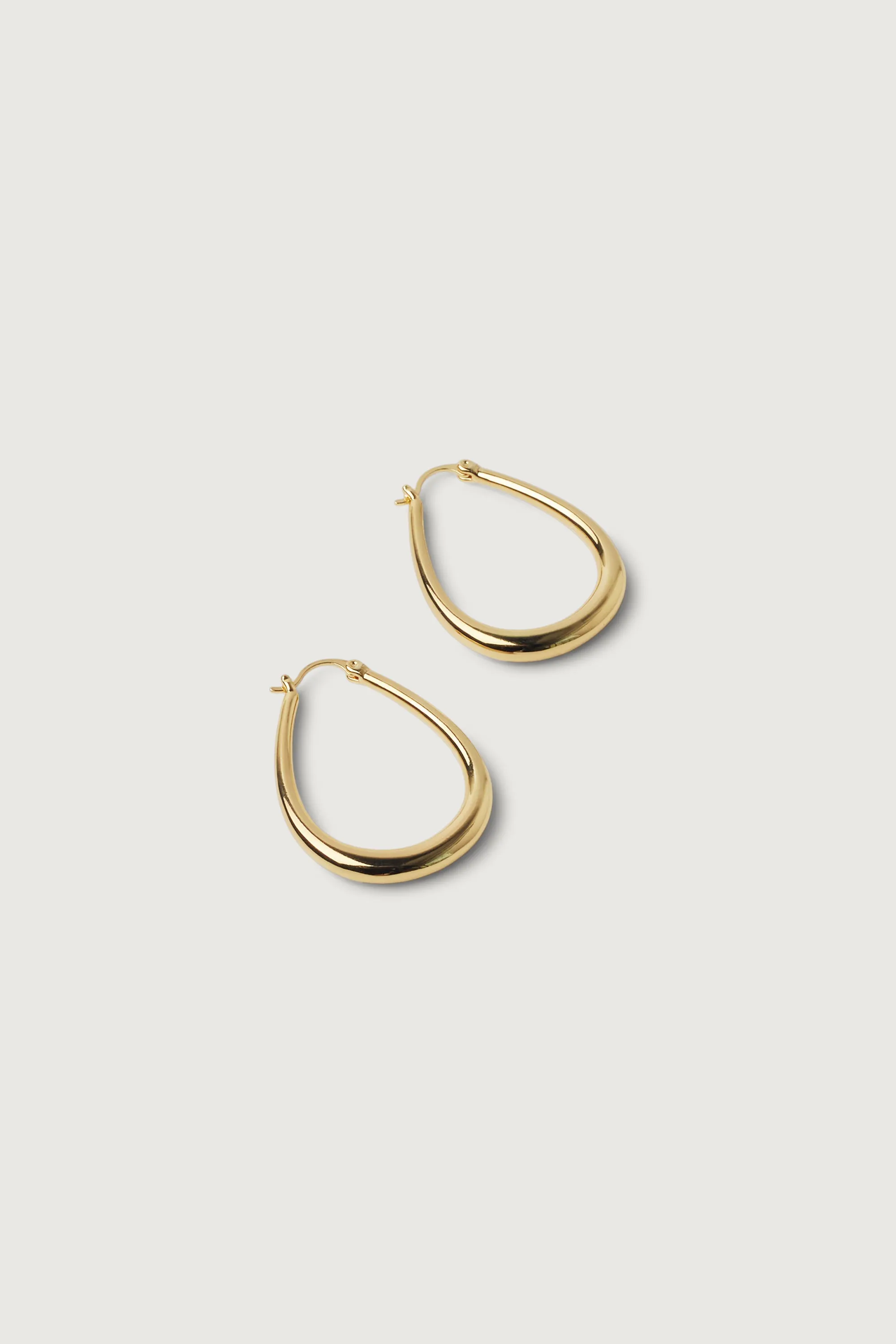 LARGE TEAR DROP HOOPS sold by OAK AND FORT product image thumbnail 2