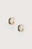 DOUBLE LAYERED HOOP STONE EARRING sold by OAK AND FORT