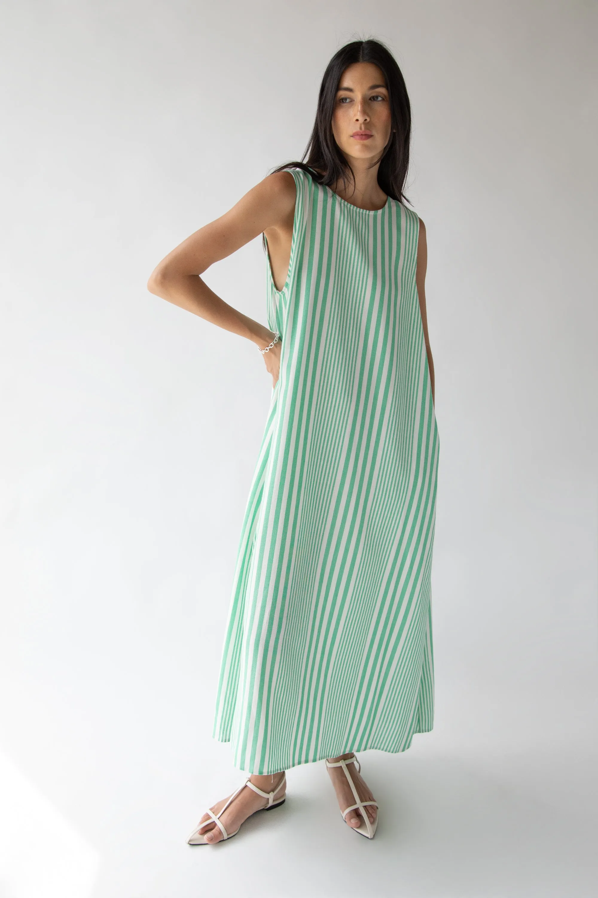 TANK STYLE STRIPED DRESS sold by OAK AND FORT