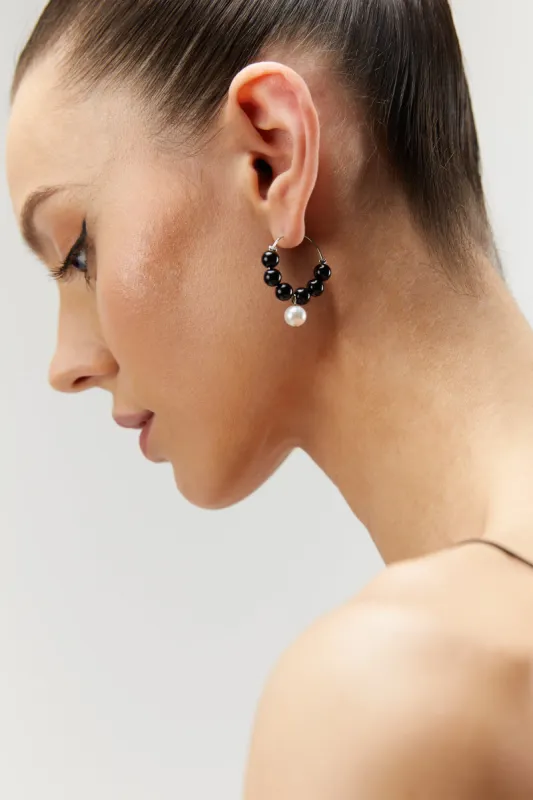 BEADED HOOP EARRING sold by OAK AND FORT
