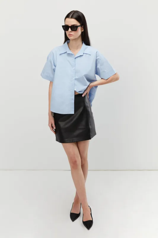 CROPPED SHORT SLEEVE BUTTON UP sold by OAK AND FORT