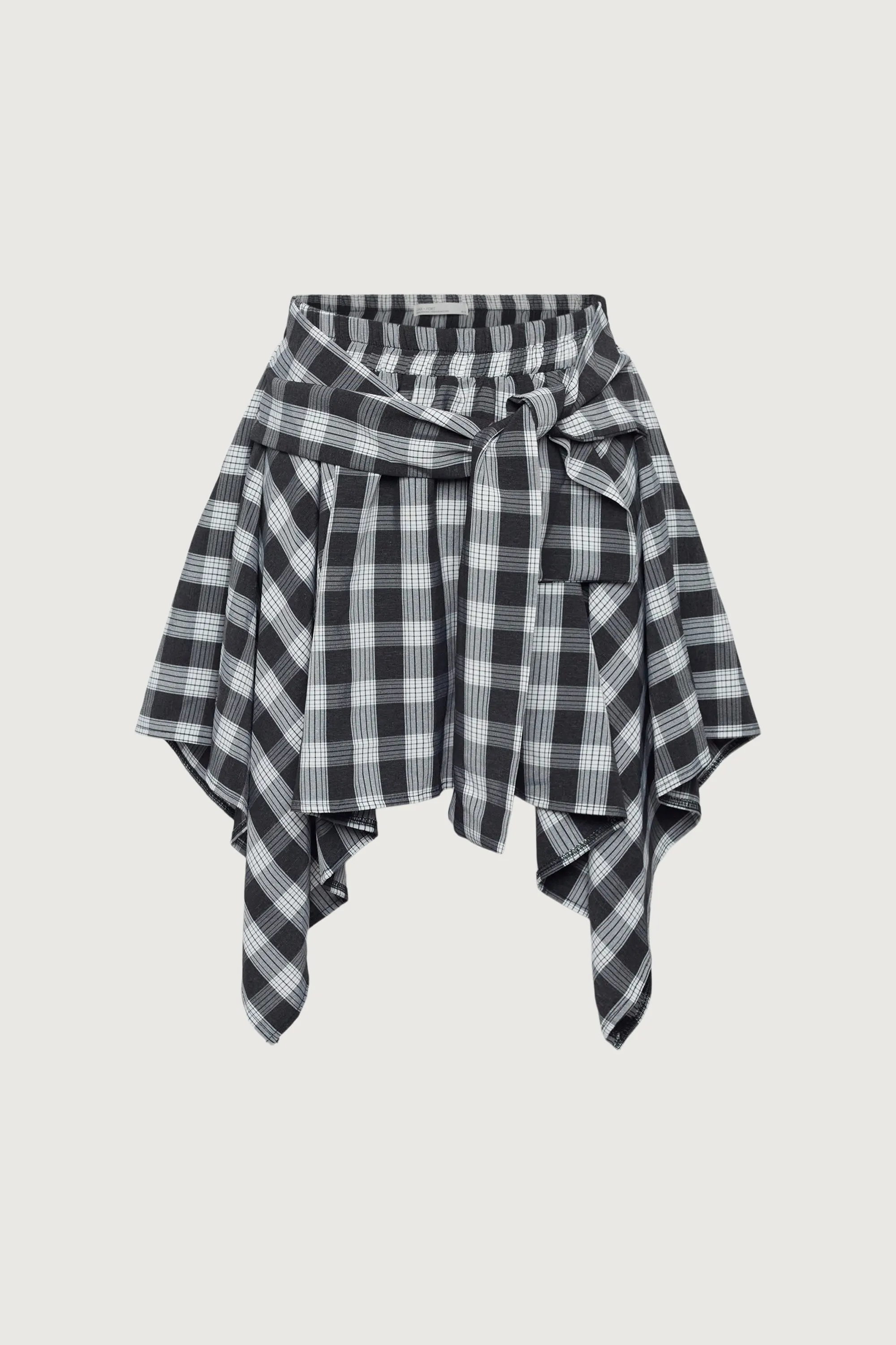 TIED SHIRT EFFECT MINI SKIRT sold by OAK AND FORT product image thumbnail 5