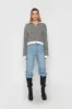 STRIPED COLLARED LONG SLEEVE TOP sold by OAK AND FORT
