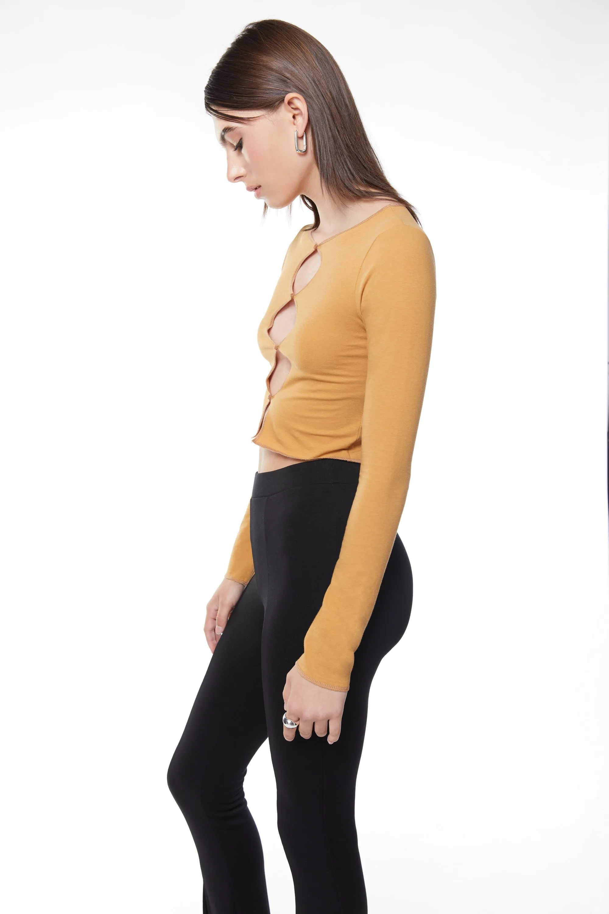 CUTOUT LONG SLEEVE TOP sold by OAK AND FORT product image thumbnail 3