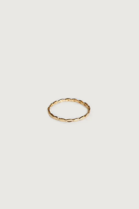 silver RICE GRAIN RING sold by OAK AND FORT