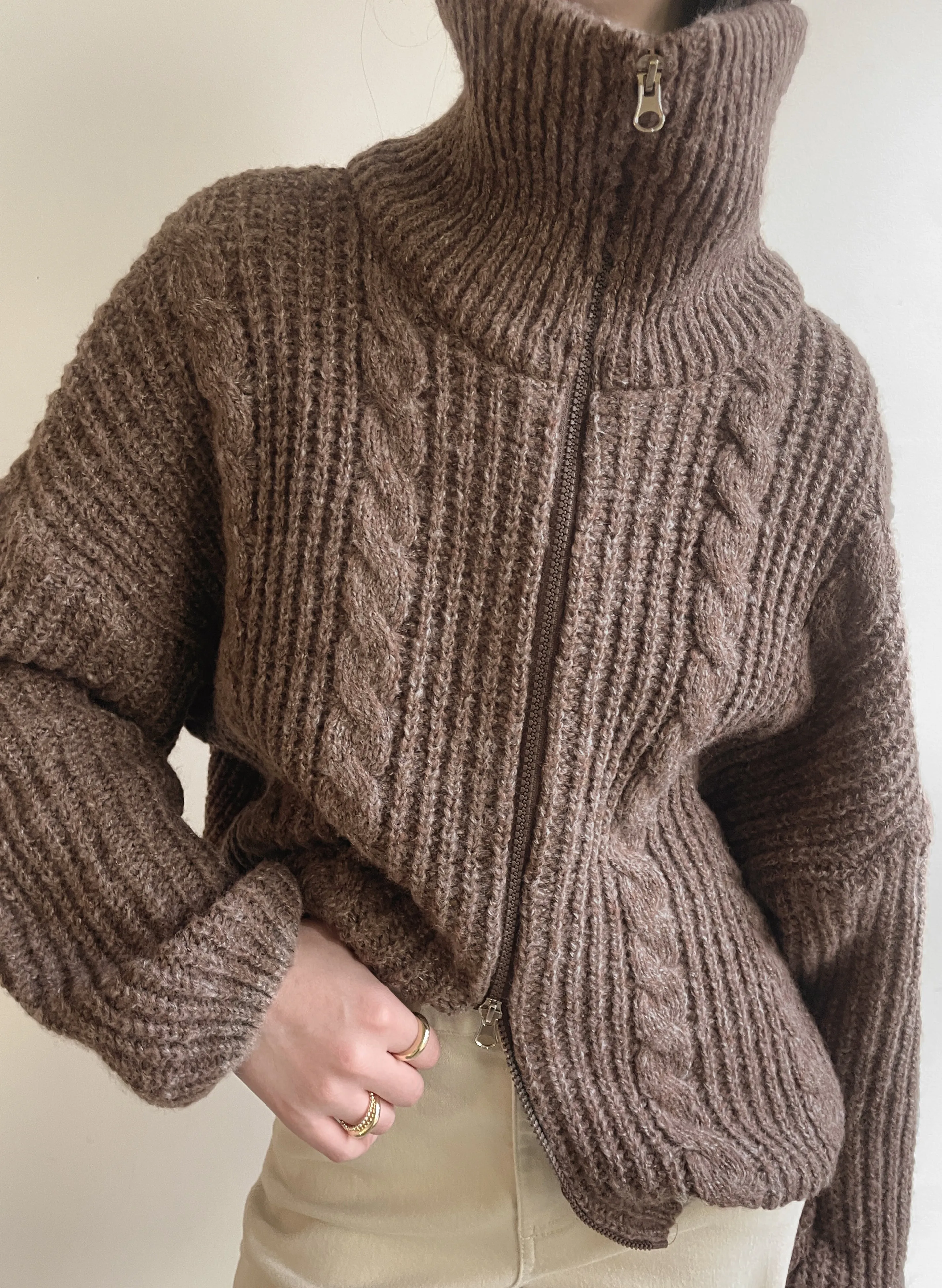 OVERSIZED ZIP-UP SWEATER sold by OAK AND FORT product image thumbnail 4