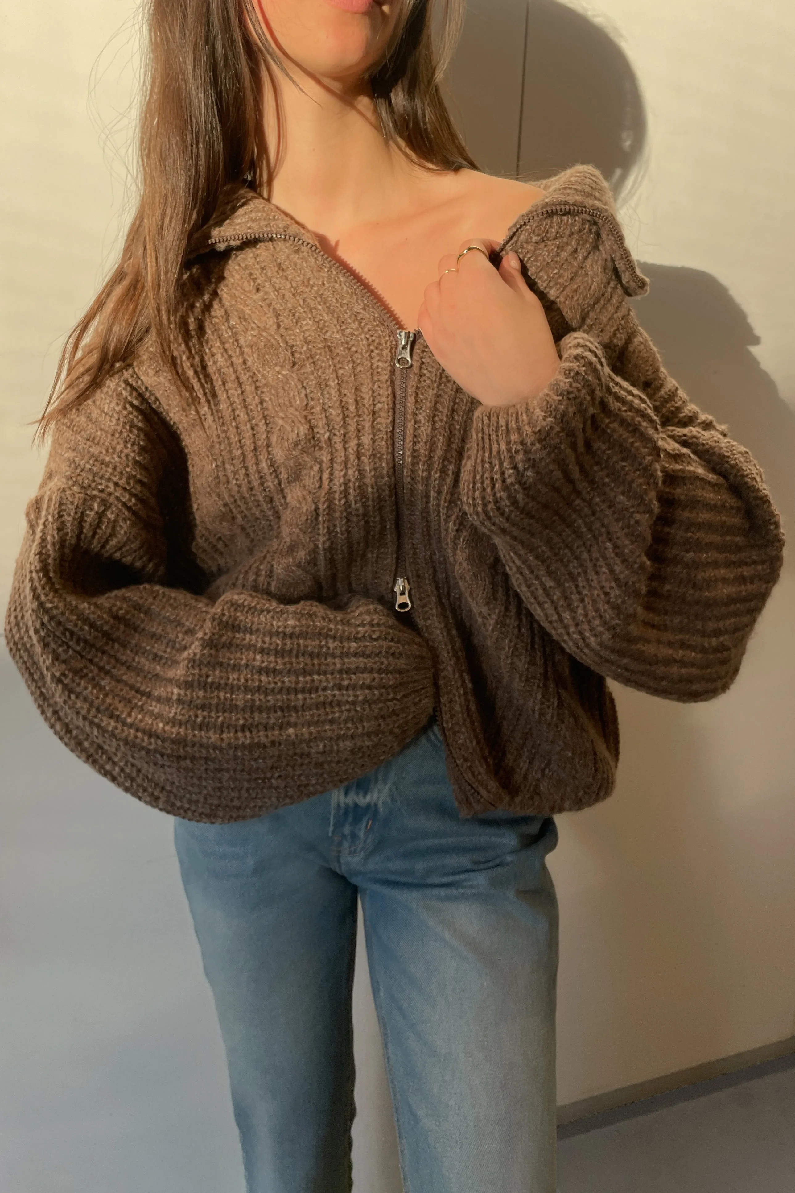 OVERSIZED ZIP-UP SWEATER sold by OAK AND FORT product image thumbnail 3