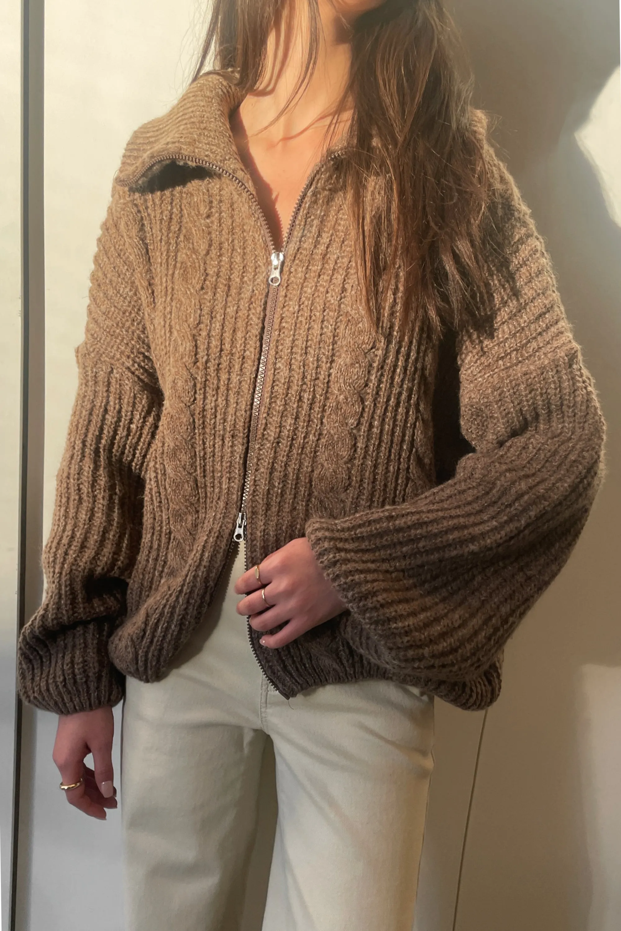 OVERSIZED ZIP-UP SWEATER sold by OAK AND FORT