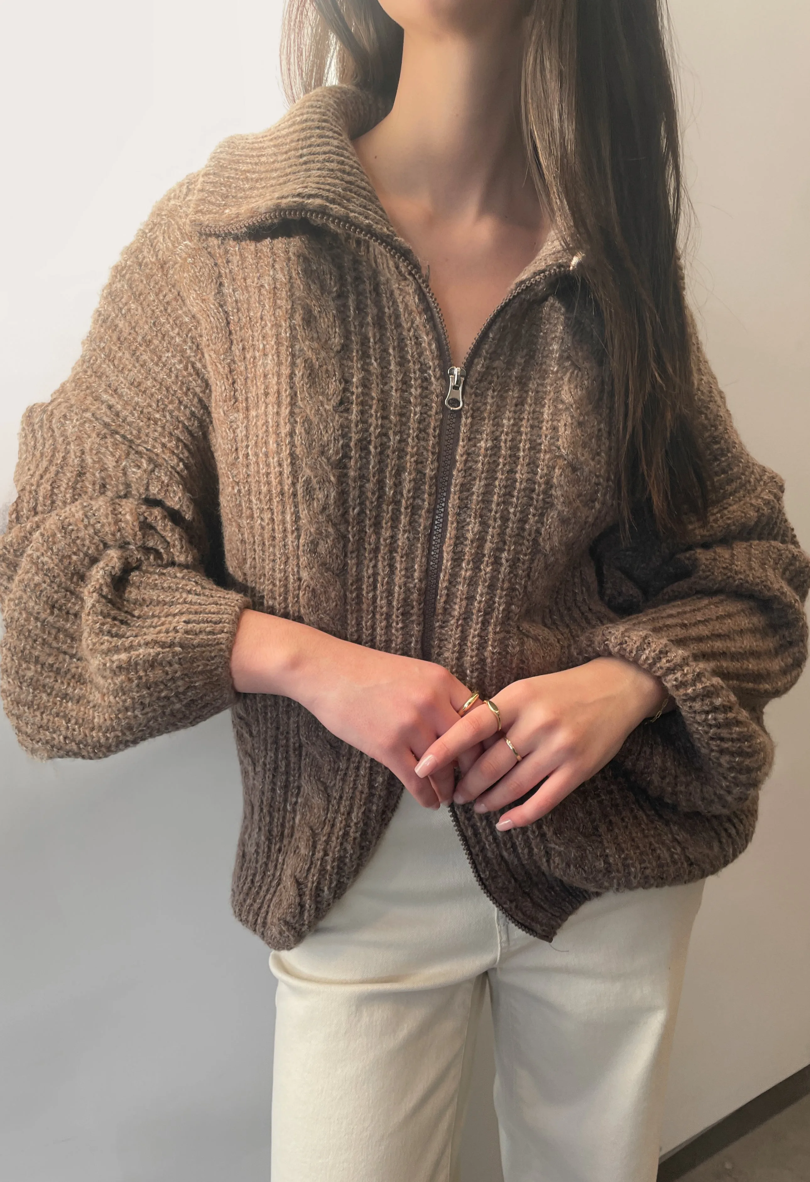 OVERSIZED ZIP-UP SWEATER sold by OAK AND FORT product image thumbnail 2
