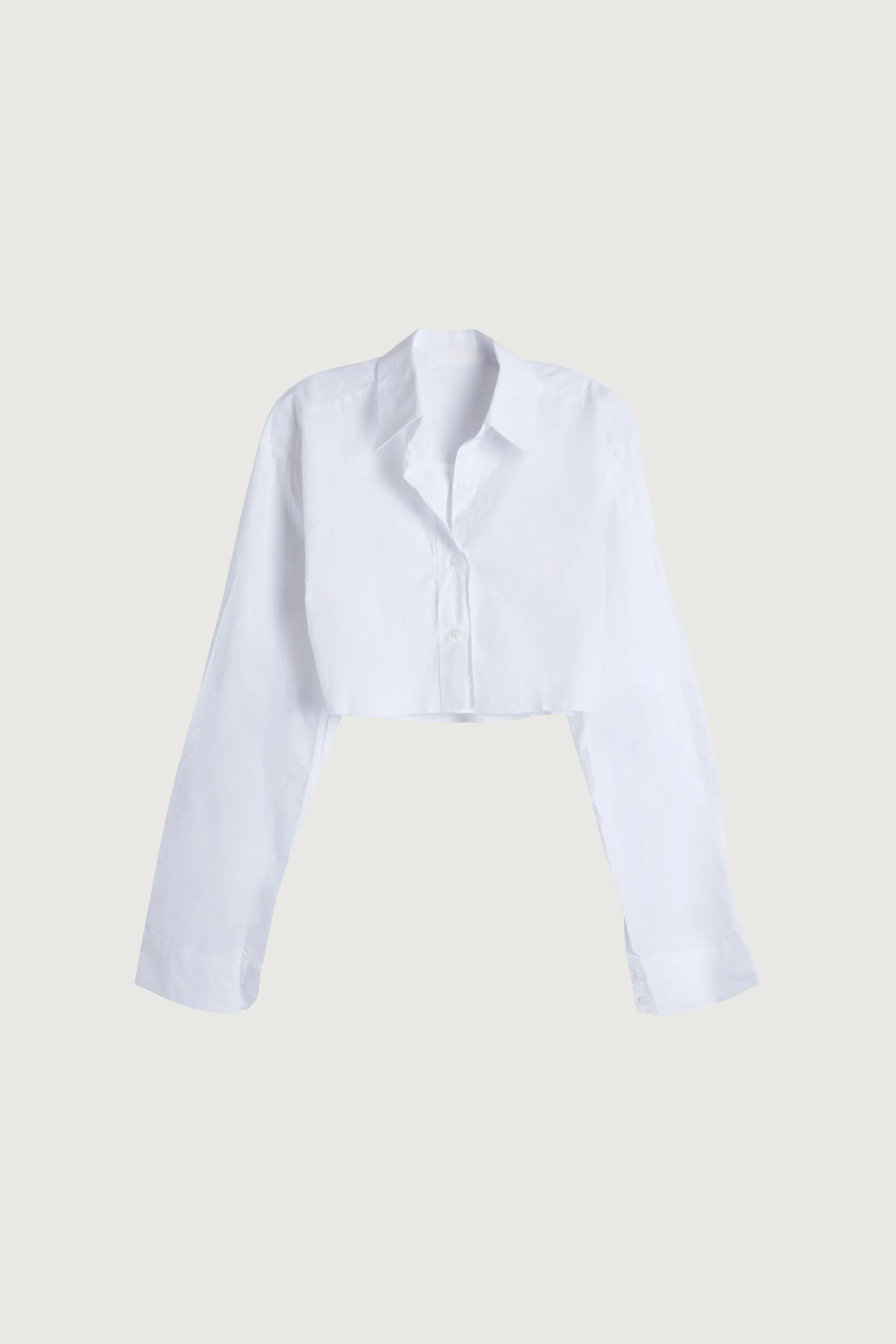 CROPPED BUTTON-UP SHIRT sold by OAK AND FORT product image thumbnail 4