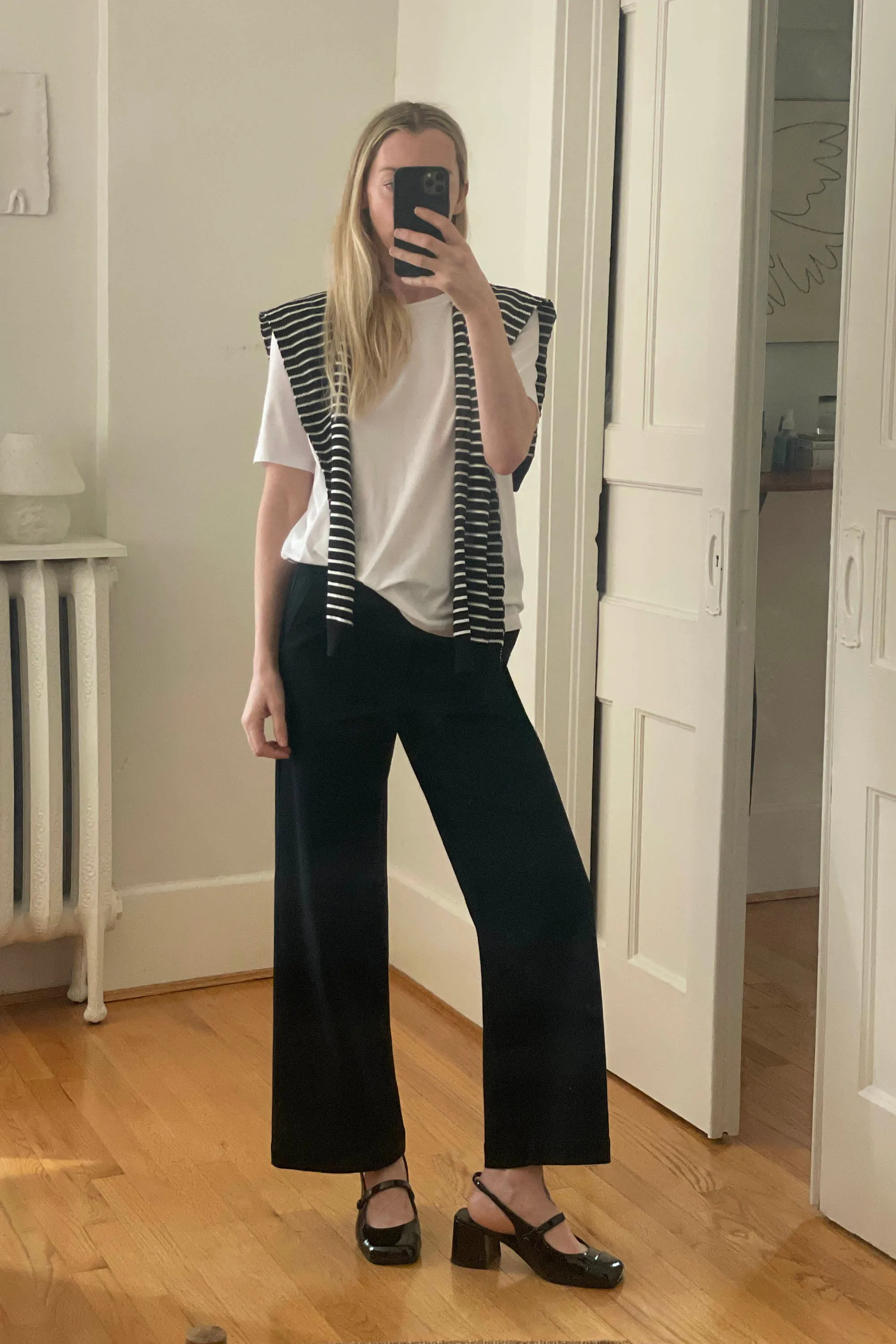 STRIPED CARDIGAN EFFECT SCARF sold by OAK AND FORT product image thumbnail 2