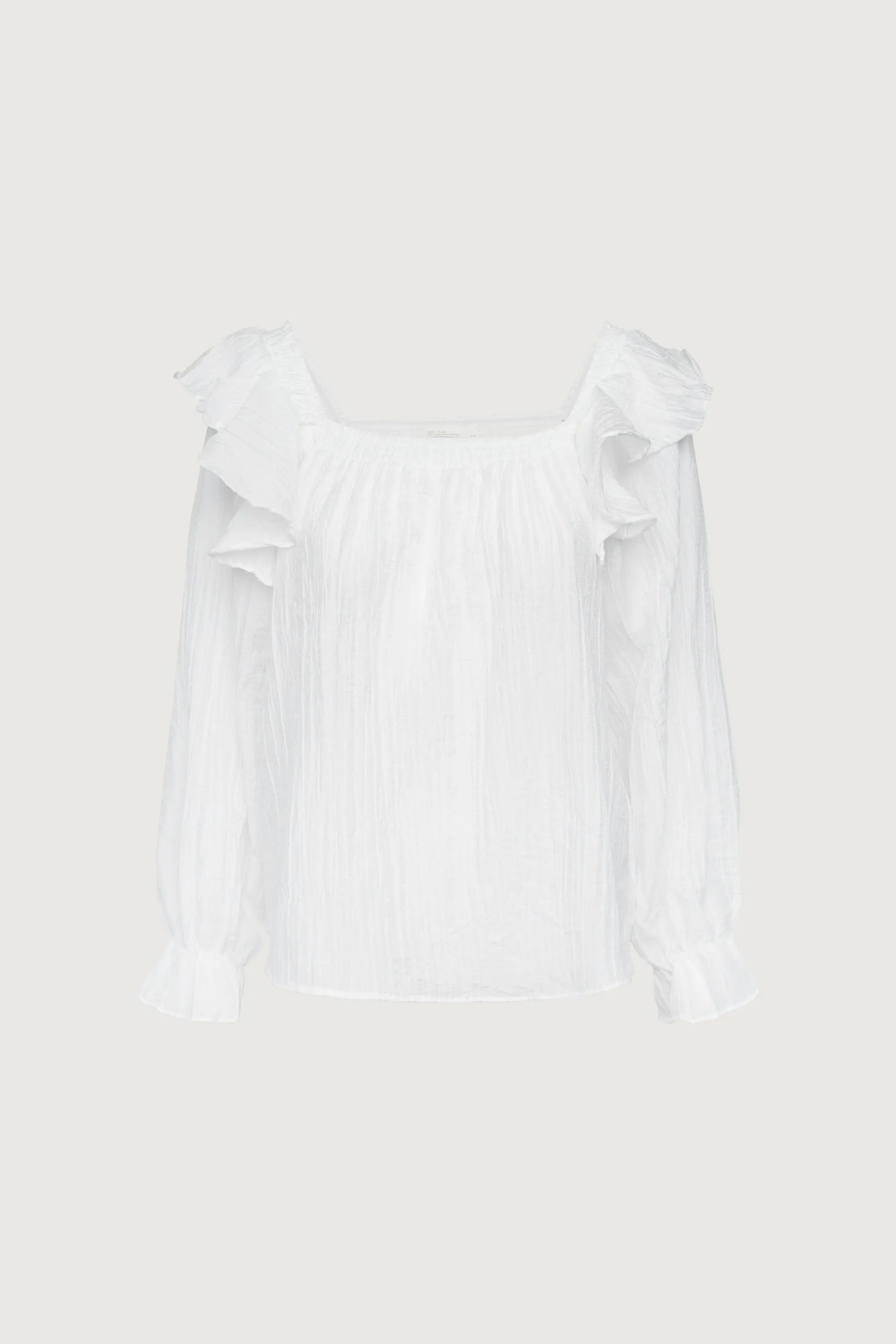 LONG SLEEVE RUFFLED BLOUSE sold by OAK AND FORT product image thumbnail 4