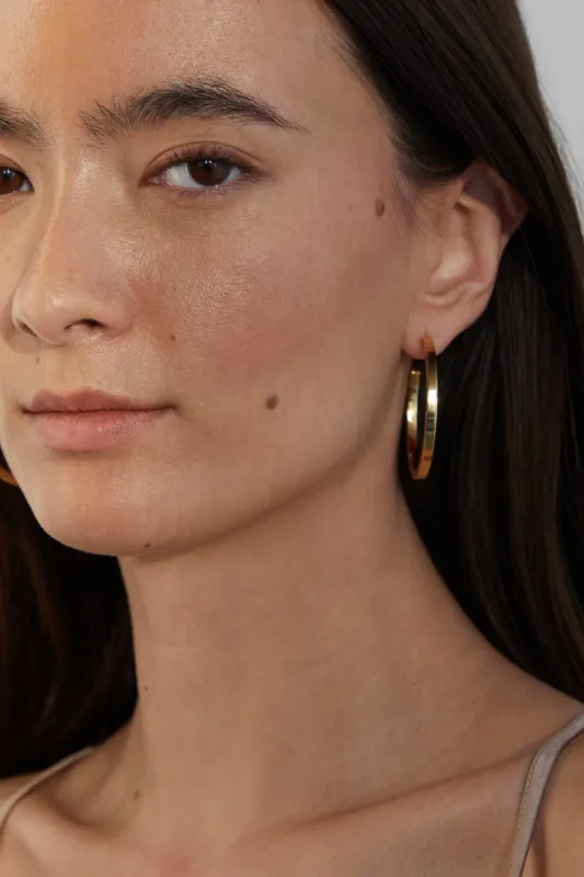 FLAT HOOP EARRINGS sold by OAK AND FORT