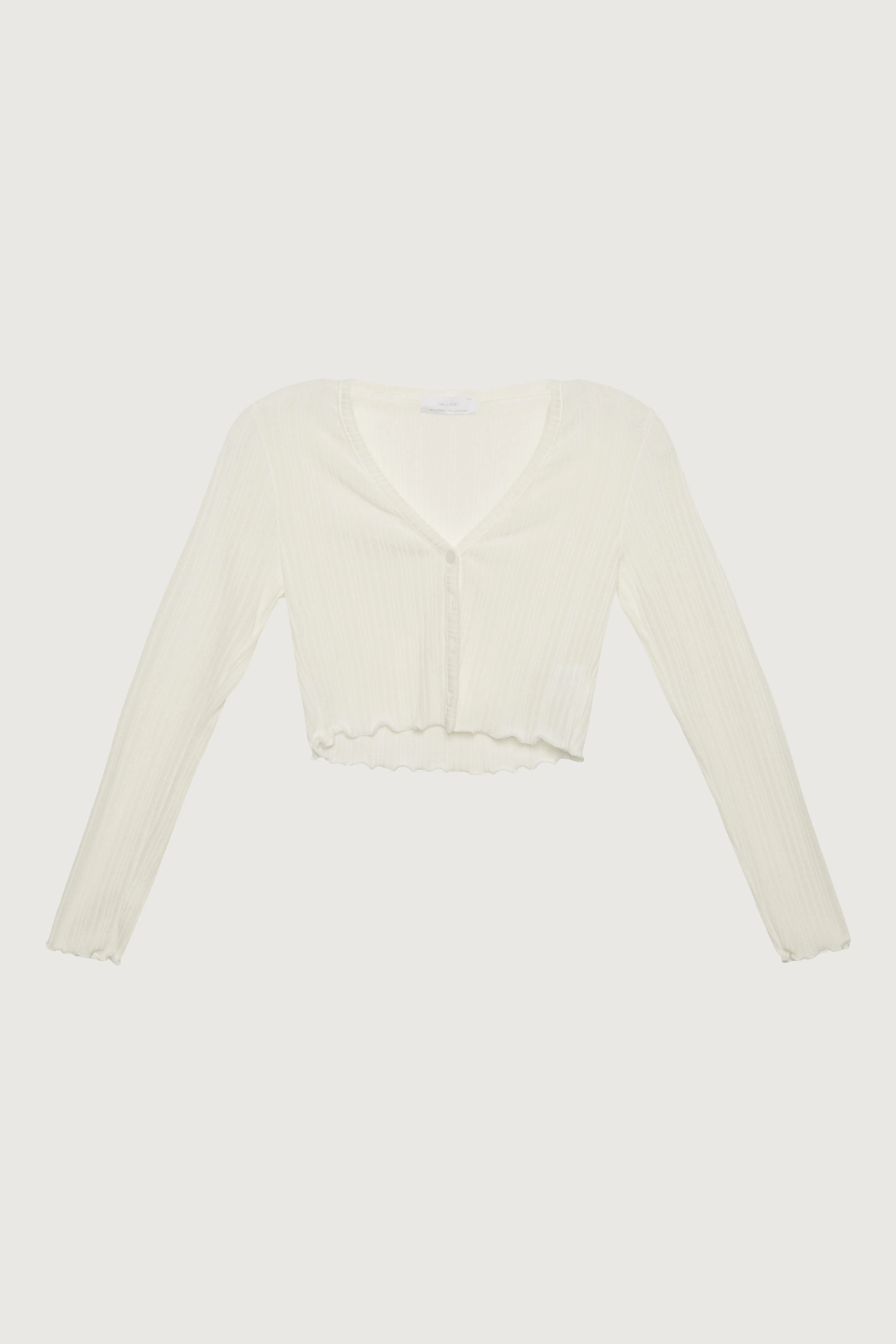 CROPPED SEMI-SHEER CARDIGAN sold by OAK AND FORT product image thumbnail 5