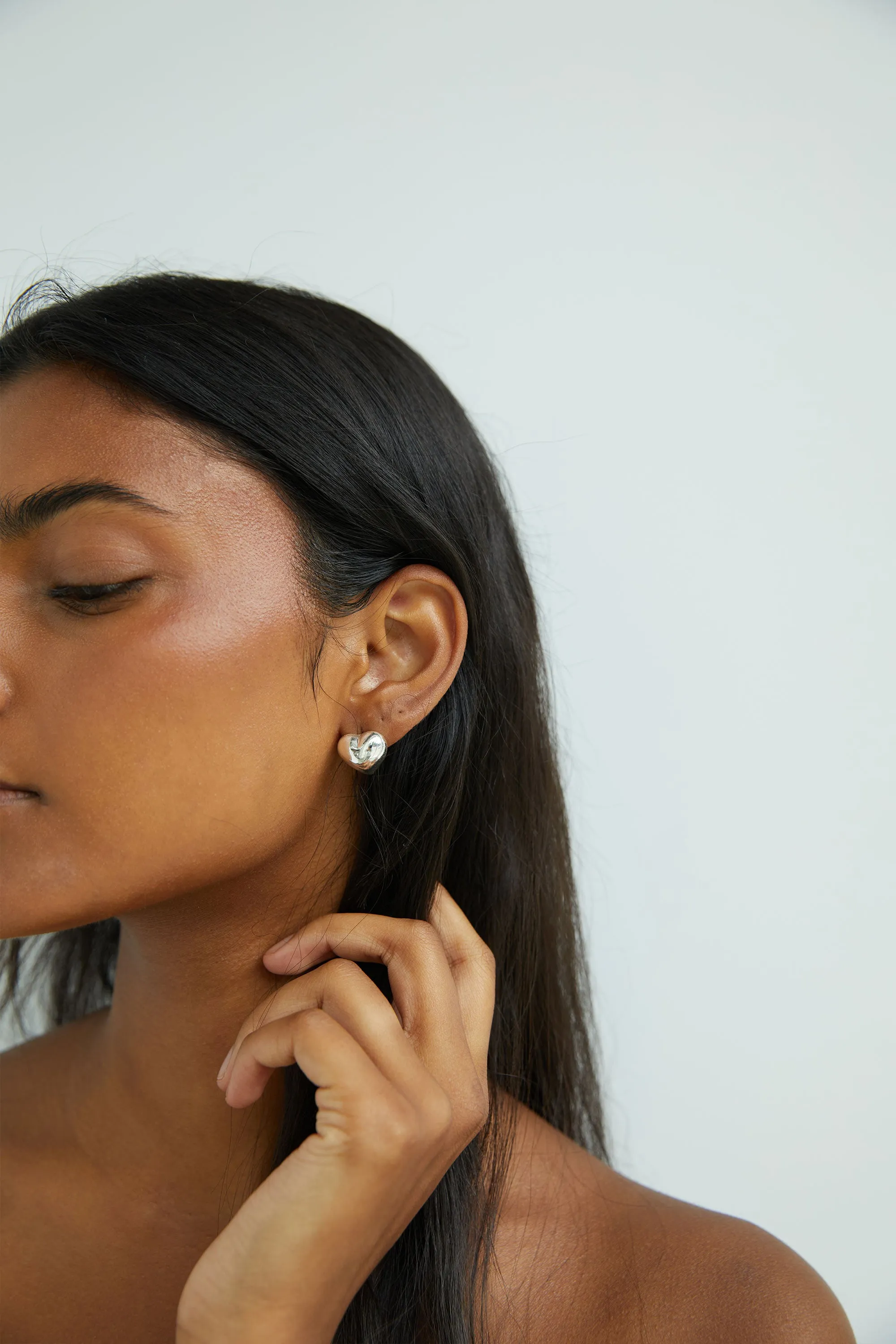 BUBBLE HEART EARRING sold by OAK AND FORT product image thumbnail 2