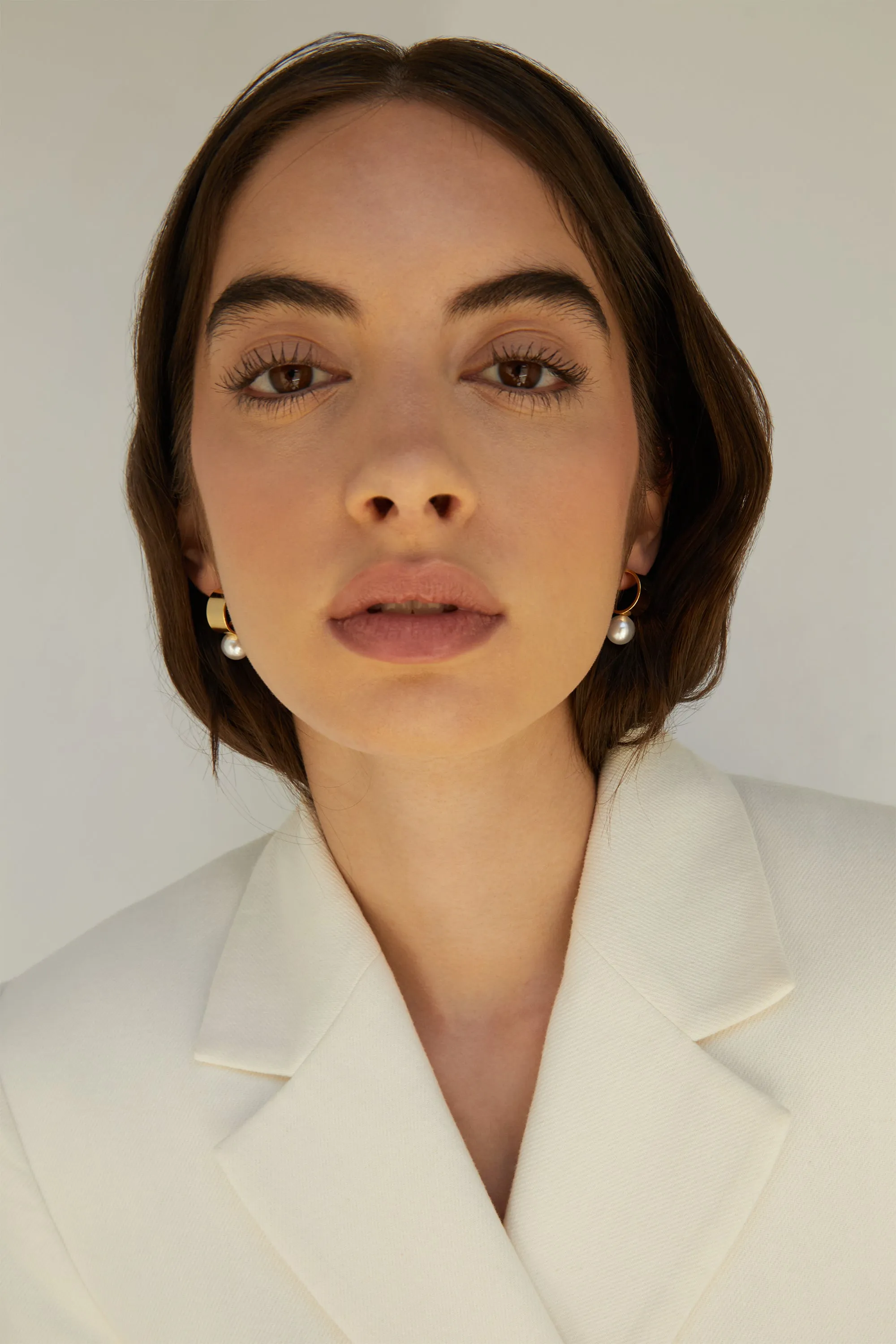 HOOP EARRING WITH PEARL sold by OAK AND FORT