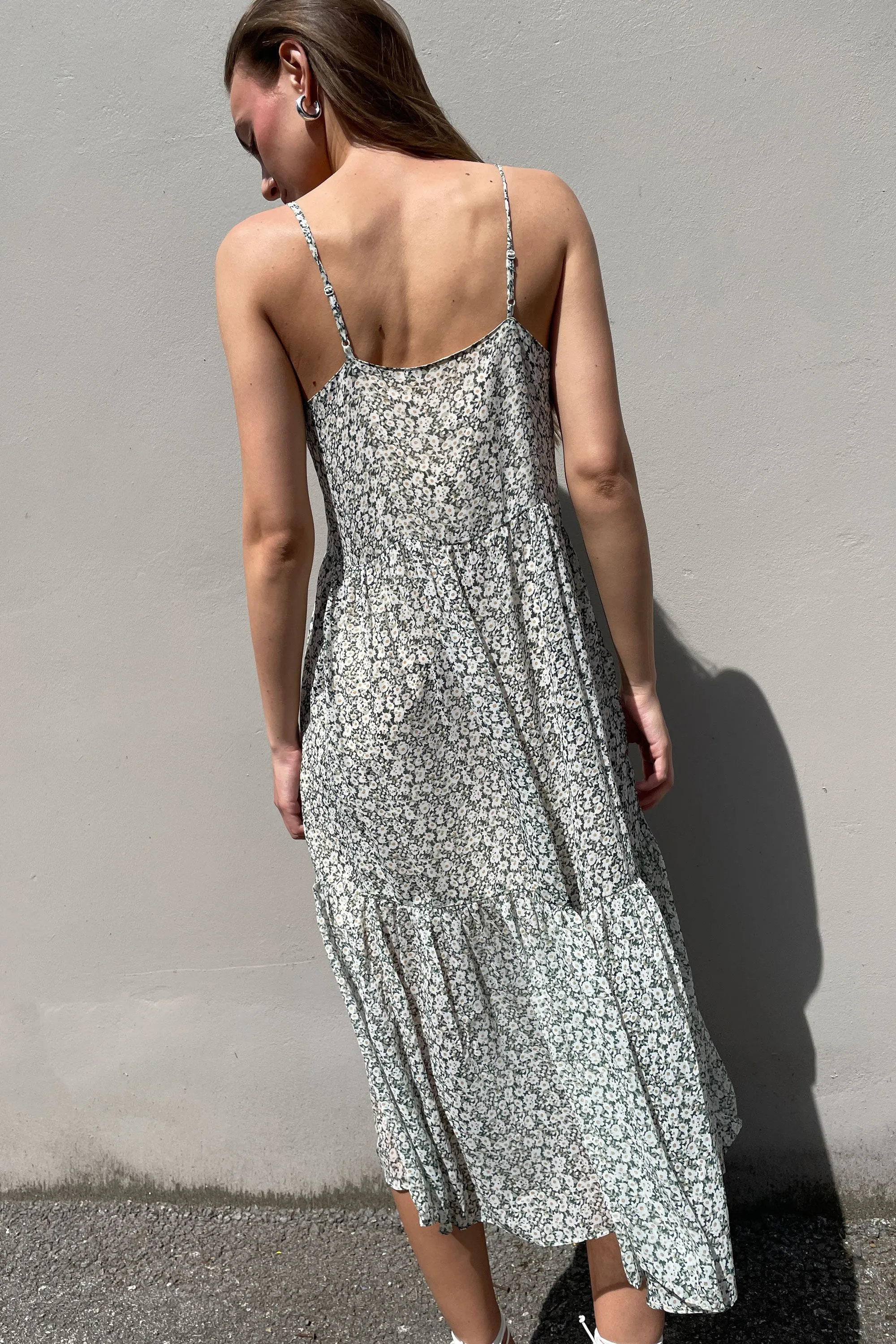 TIERED FLORAL MIDI DRESS sold by OAK AND FORT product image thumbnail 5