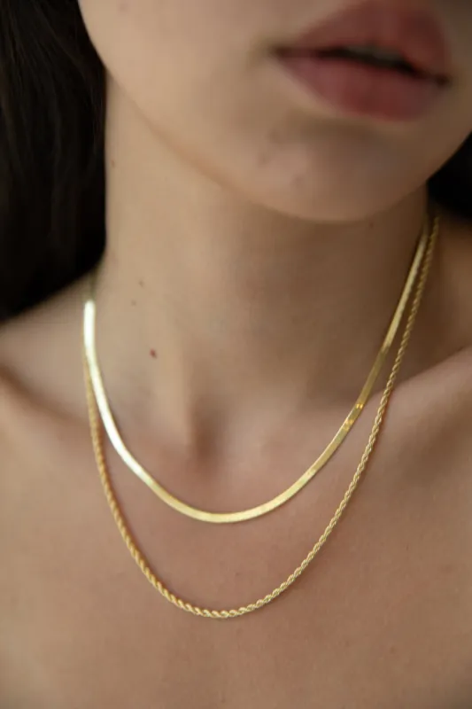 DOUBLE CHAIN NECKLACE sold by OAK AND FORT