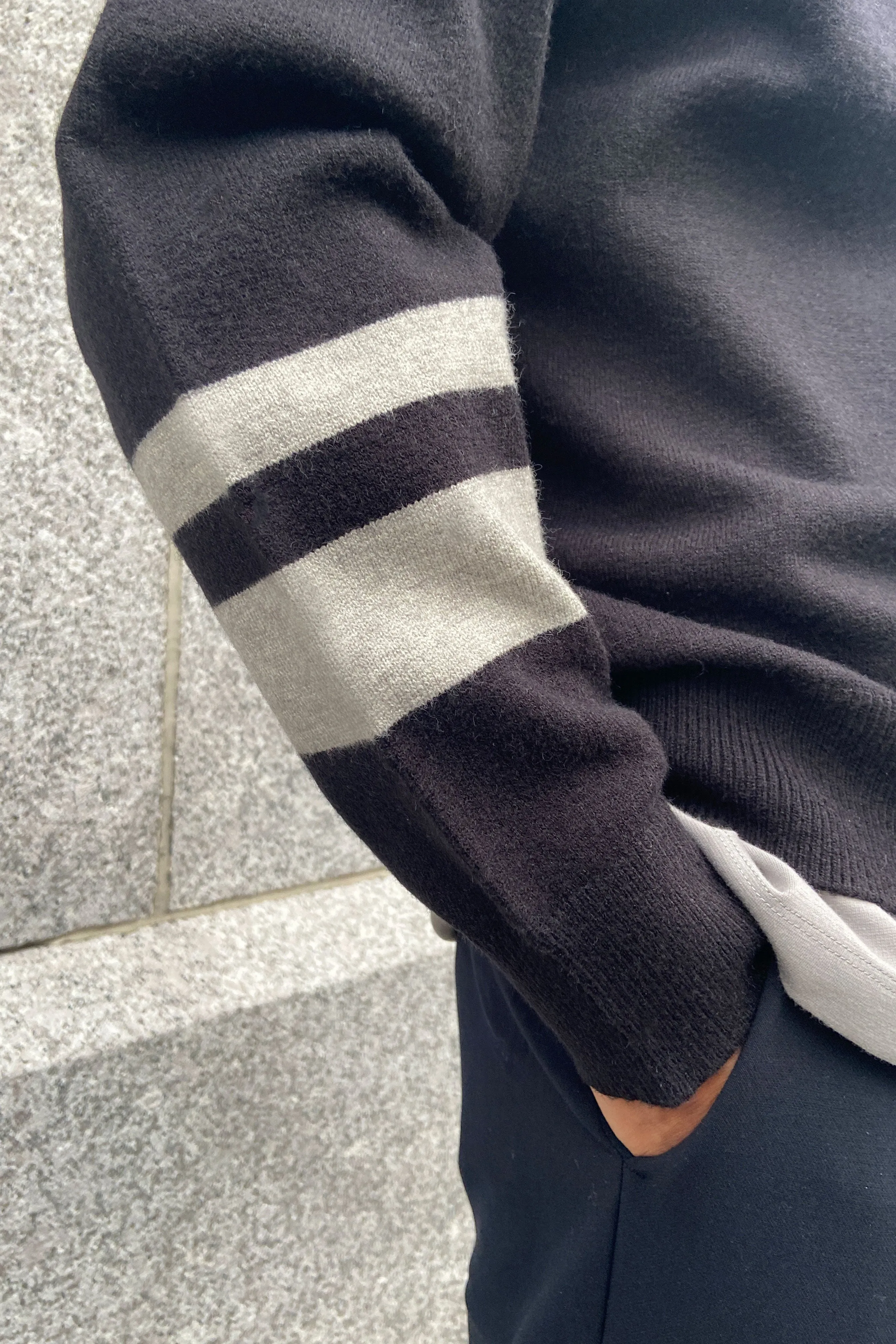 STRIPED SLEEVE SWEATER sold by OAK AND FORT