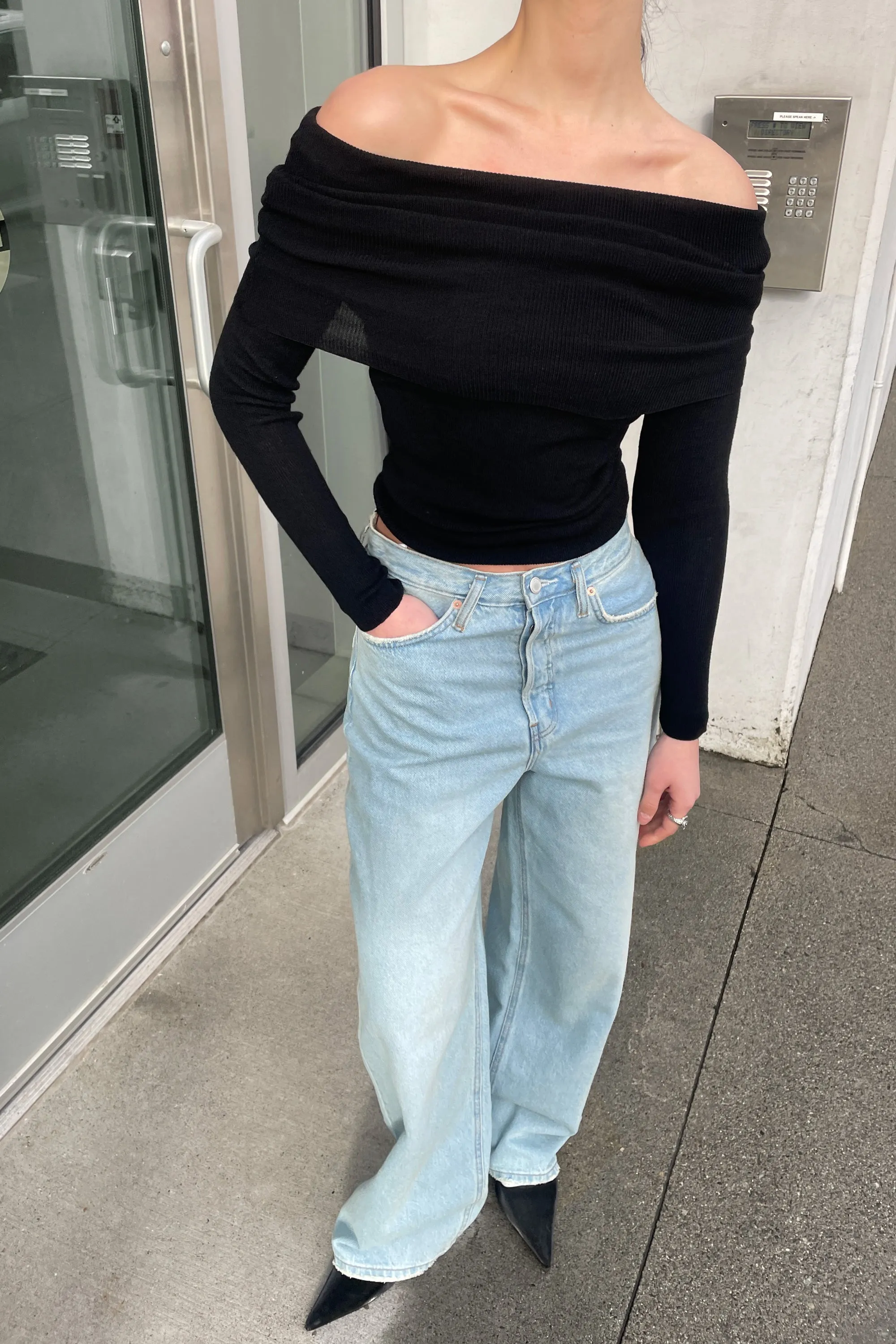 LONG SLEEVE OFF THE SHOULDER TOP sold by OAK AND FORT