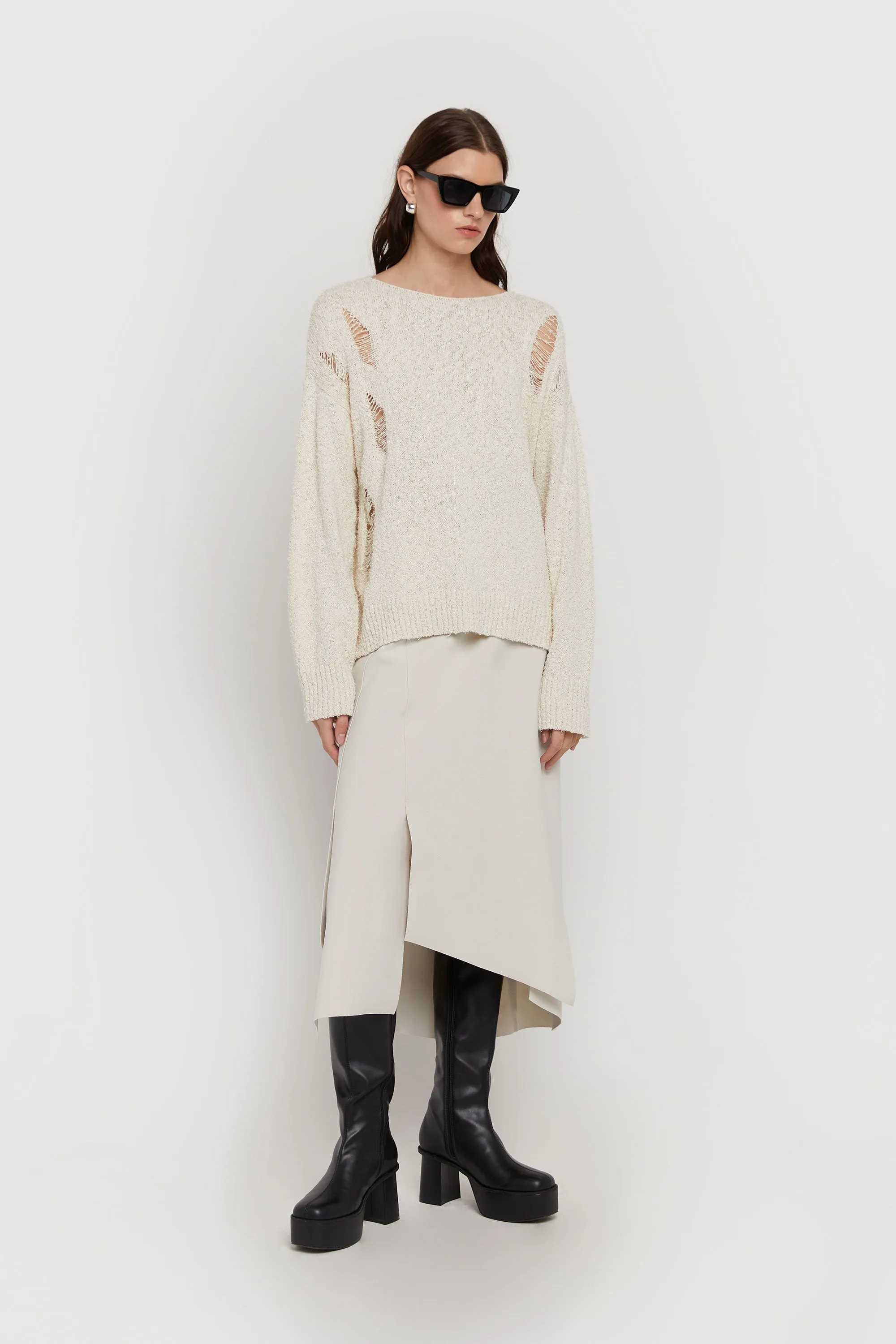 DISTRESSED OVERSIZED SWEATER sold by OAK AND FORT product image thumbnail 2