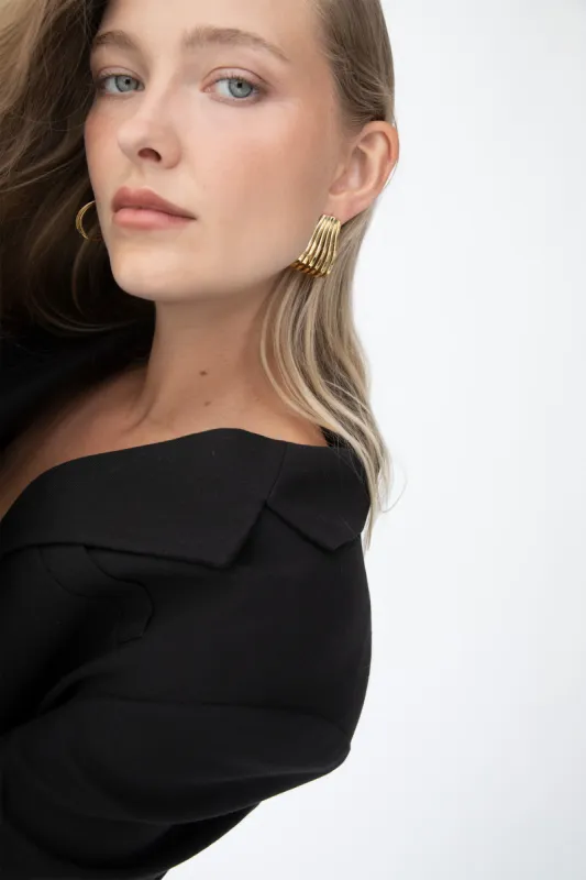 SIX HOOP ABSTRACT EARRING sold by OAK AND FORT