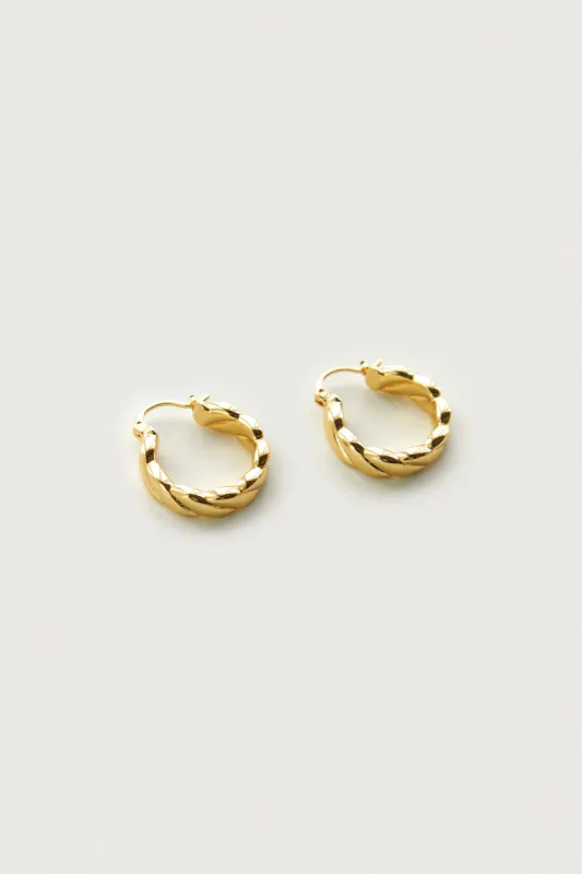 TWISTED HOOP EARRING sold by OAK AND FORT