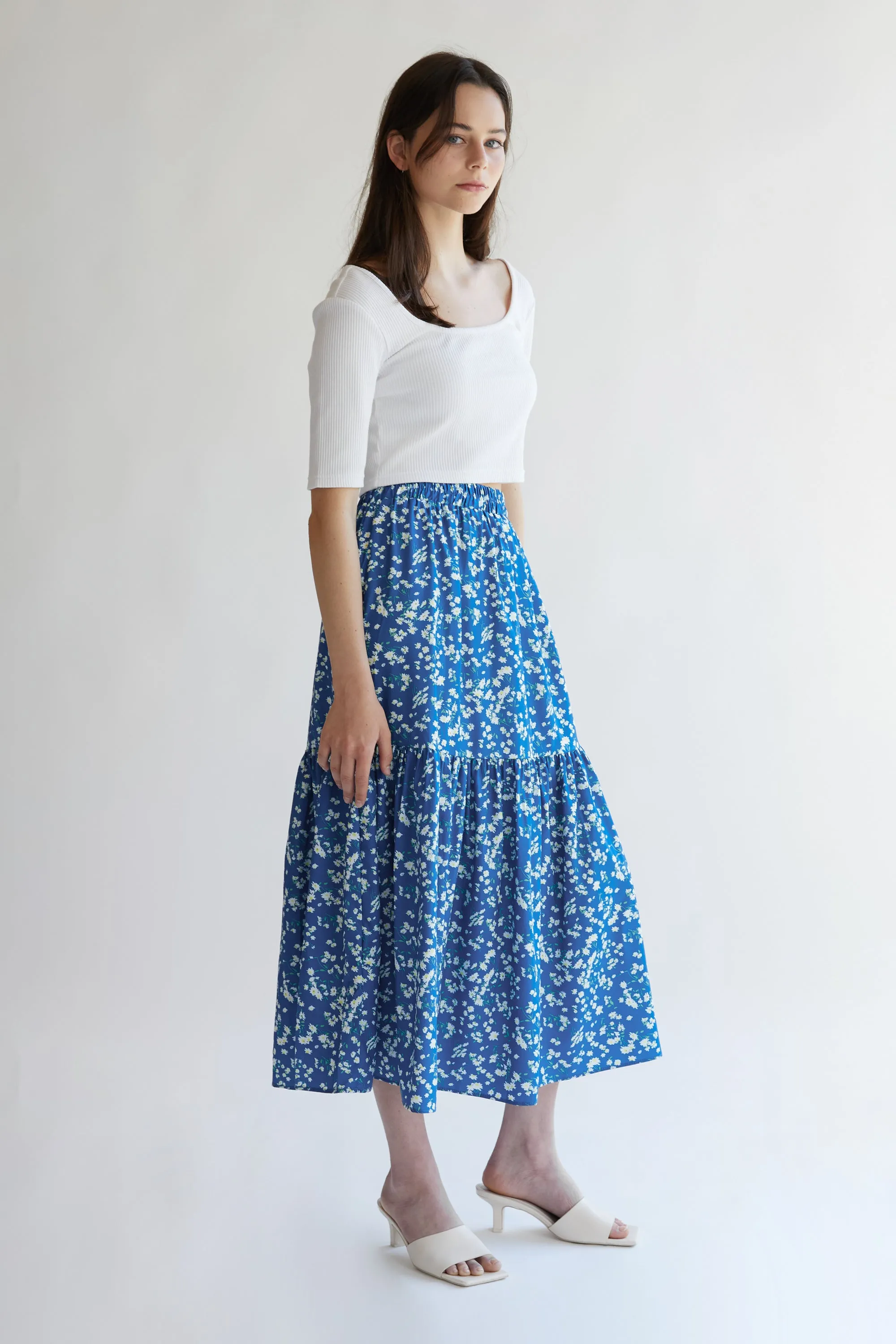 MIDI FLORAL SKIRT sold by OAK AND FORT product image thumbnail 3