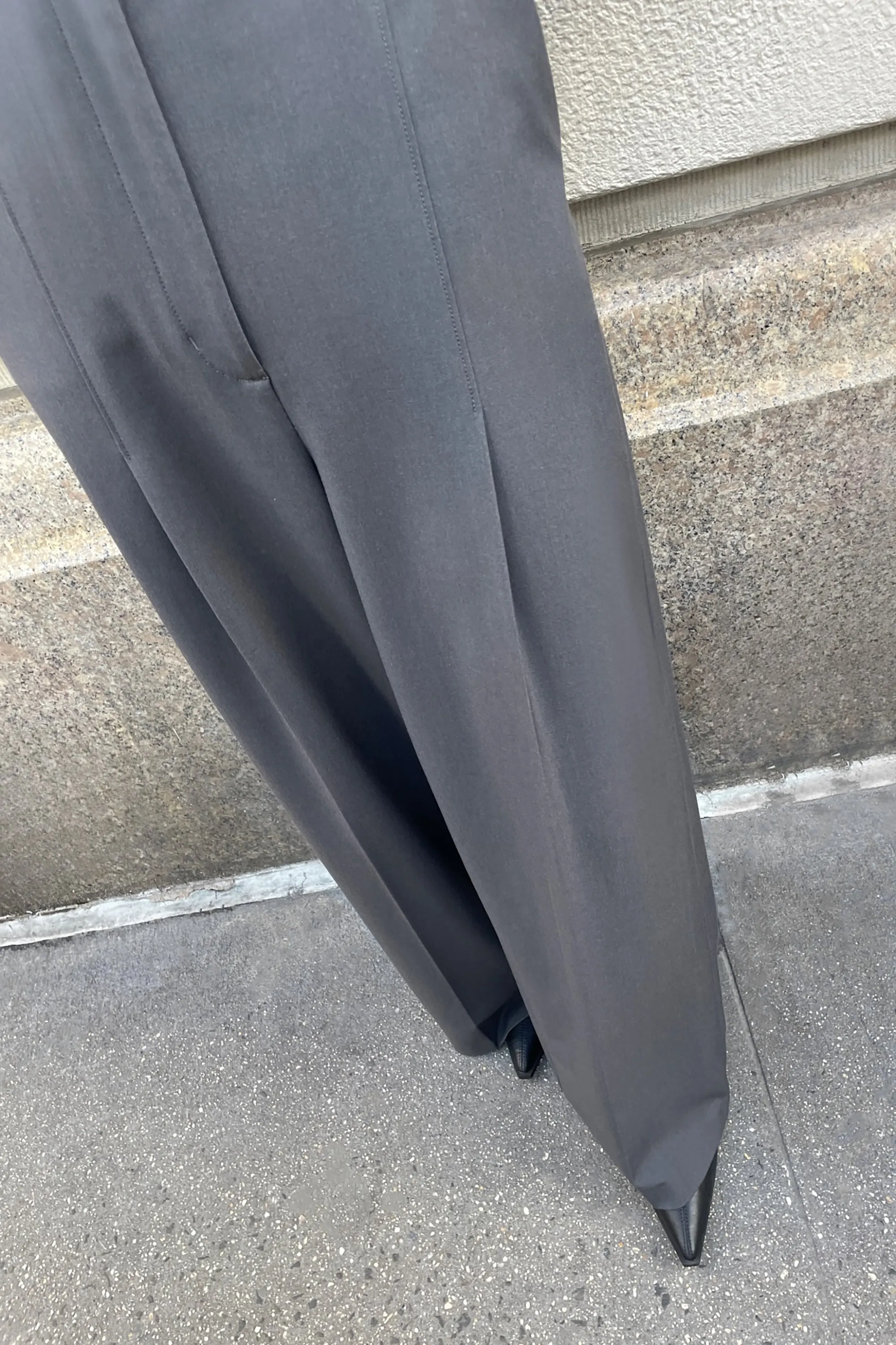 SUPER HIGH-RISE WIDE LEG SUITING PANT sold by OAK AND FORT product image thumbnail 4