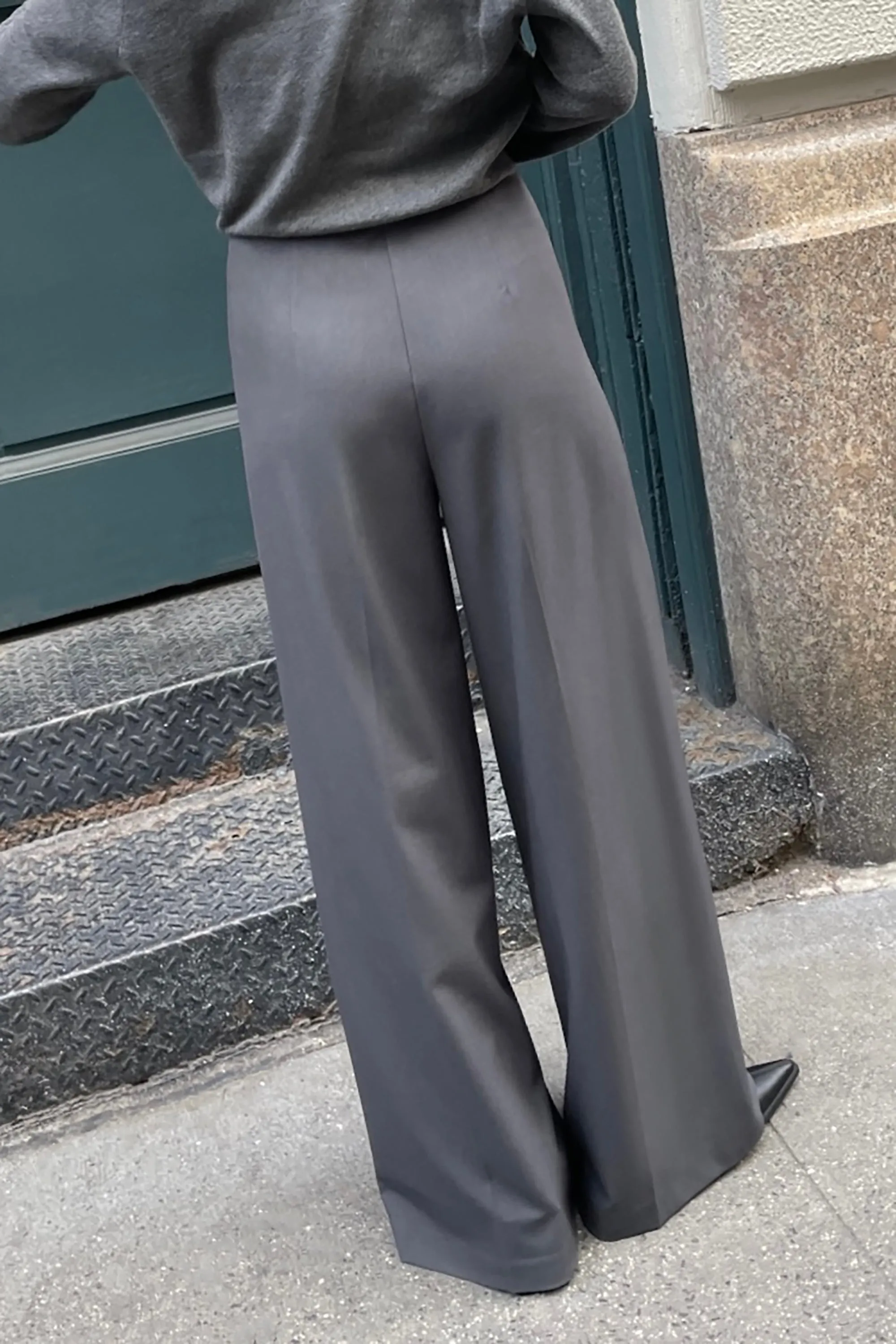 SUPER HIGH-RISE WIDE LEG SUITING PANT sold by OAK AND FORT product image thumbnail 2
