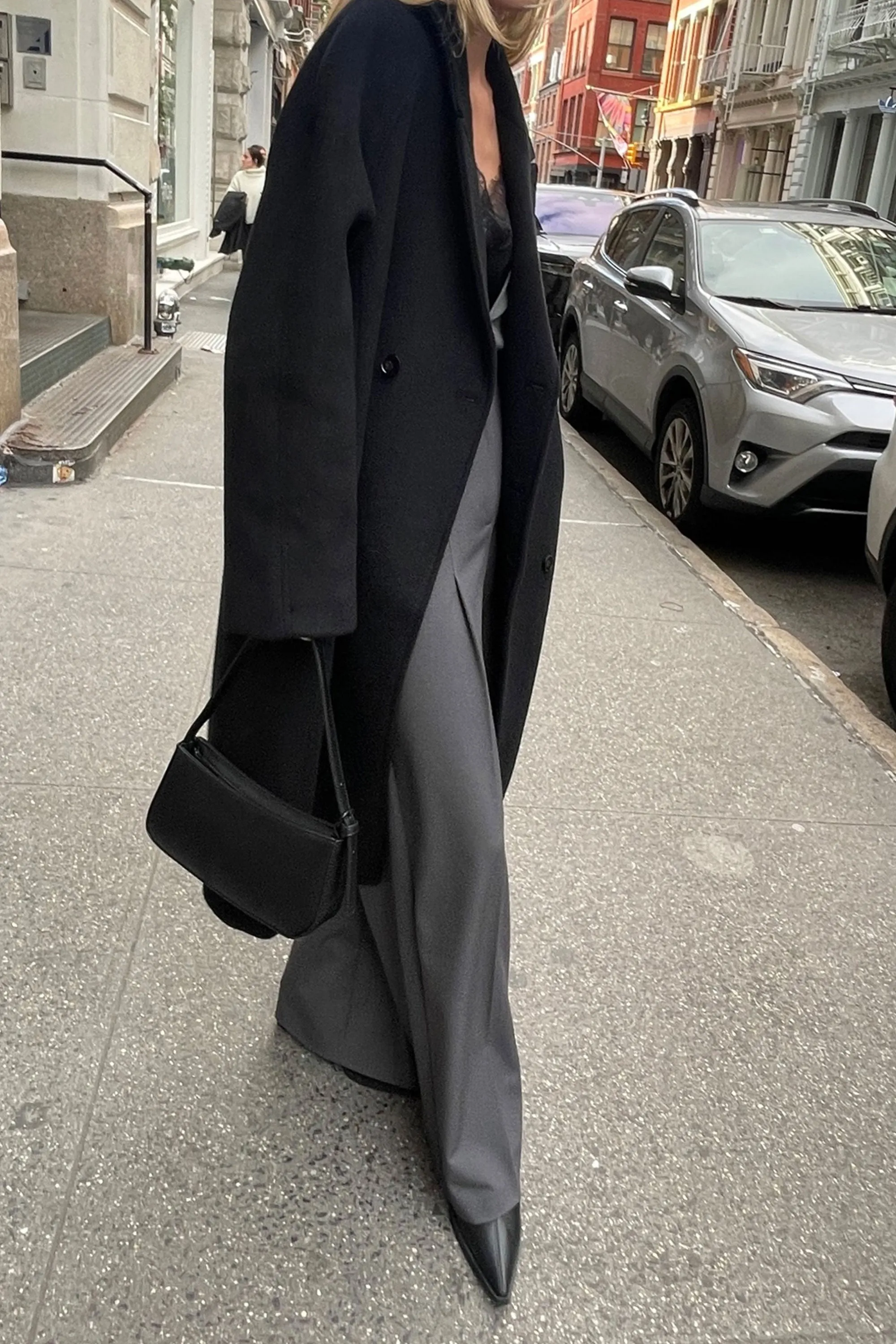 SUPER HIGH-RISE WIDE LEG SUITING PANT sold by OAK AND FORT product image thumbnail 5