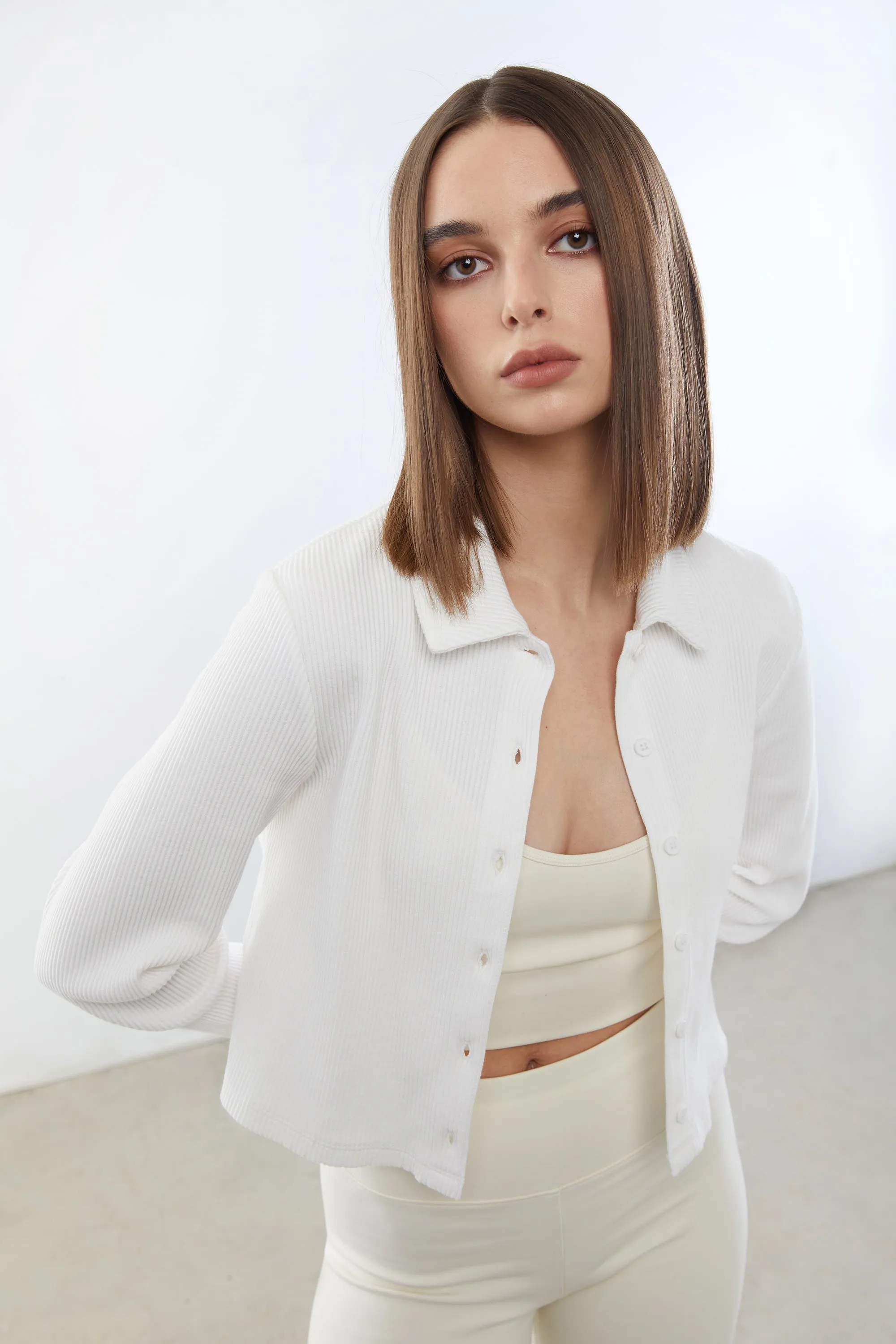 CROPPED BUTTON UP sold by OAK AND FORT