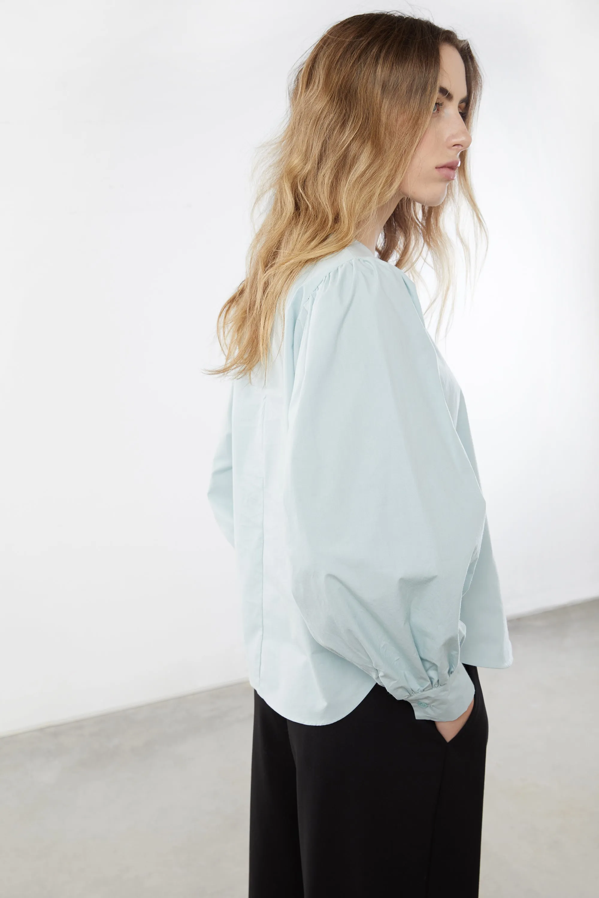 COTTON POPLIN BLOUSE sold by OAK AND FORT product image thumbnail 3