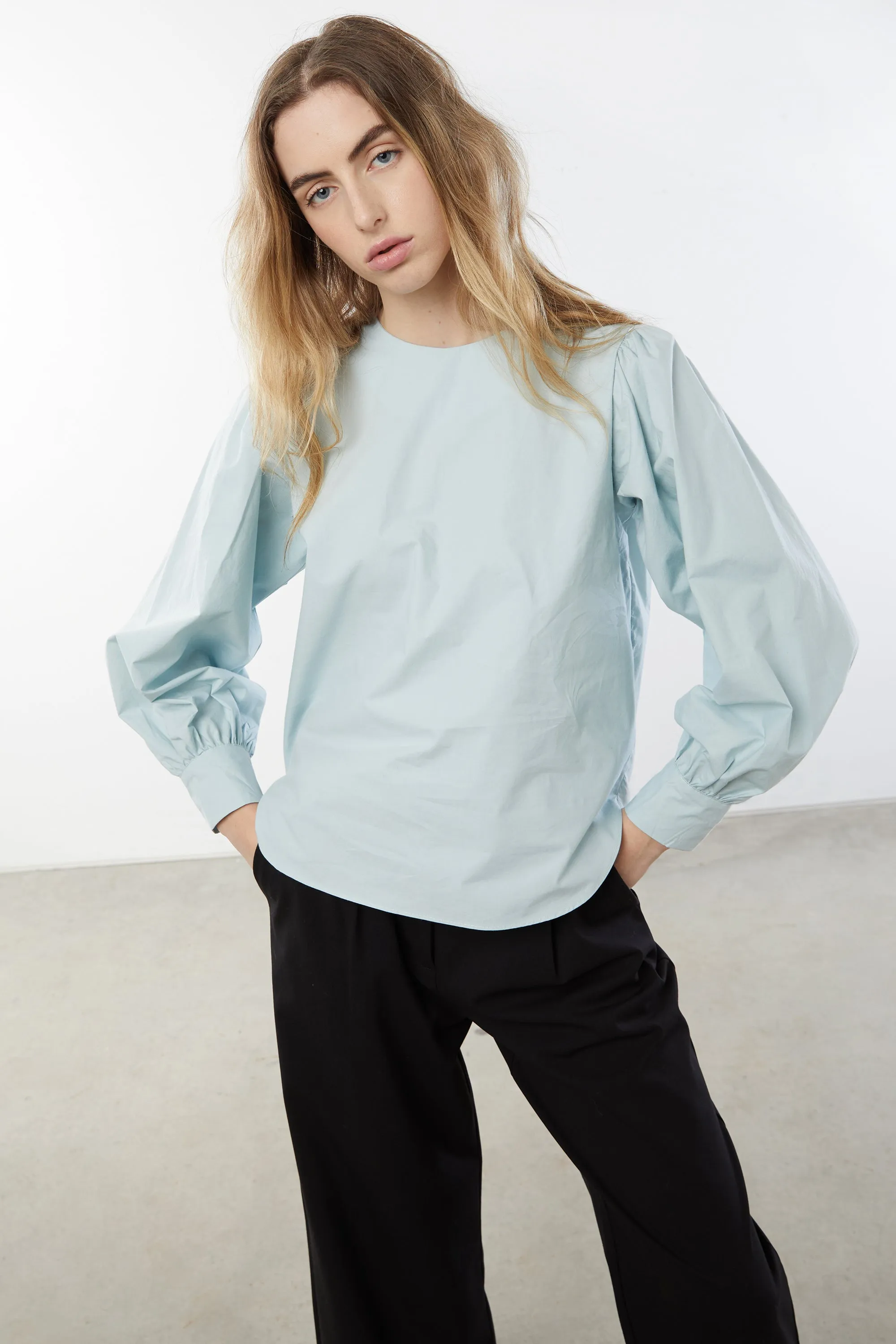 COTTON POPLIN BLOUSE sold by OAK AND FORT product image thumbnail 4