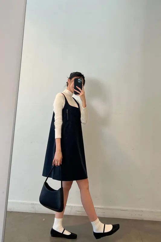 COTTON NYLON BLEND MINI DRESS sold by OAK AND FORT